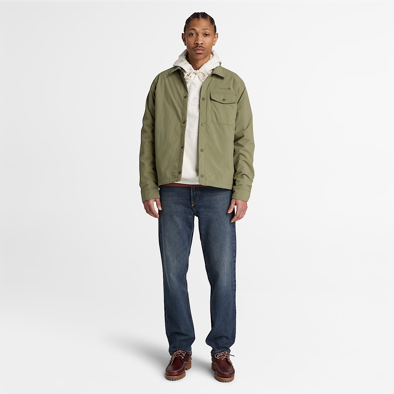 Mens Water Repellent Insulated Shacket TBL Deep Lichen Green ALT2