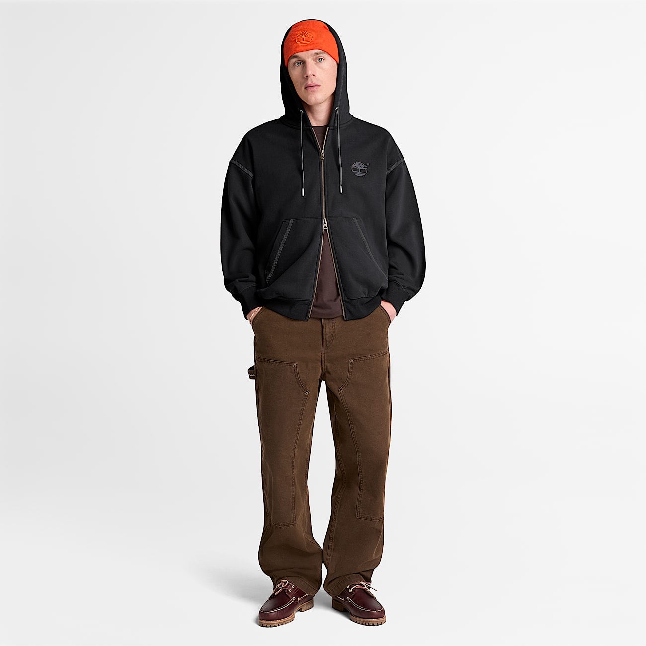 Mens Iconic FullZip Hoodie TBL Black ALT2