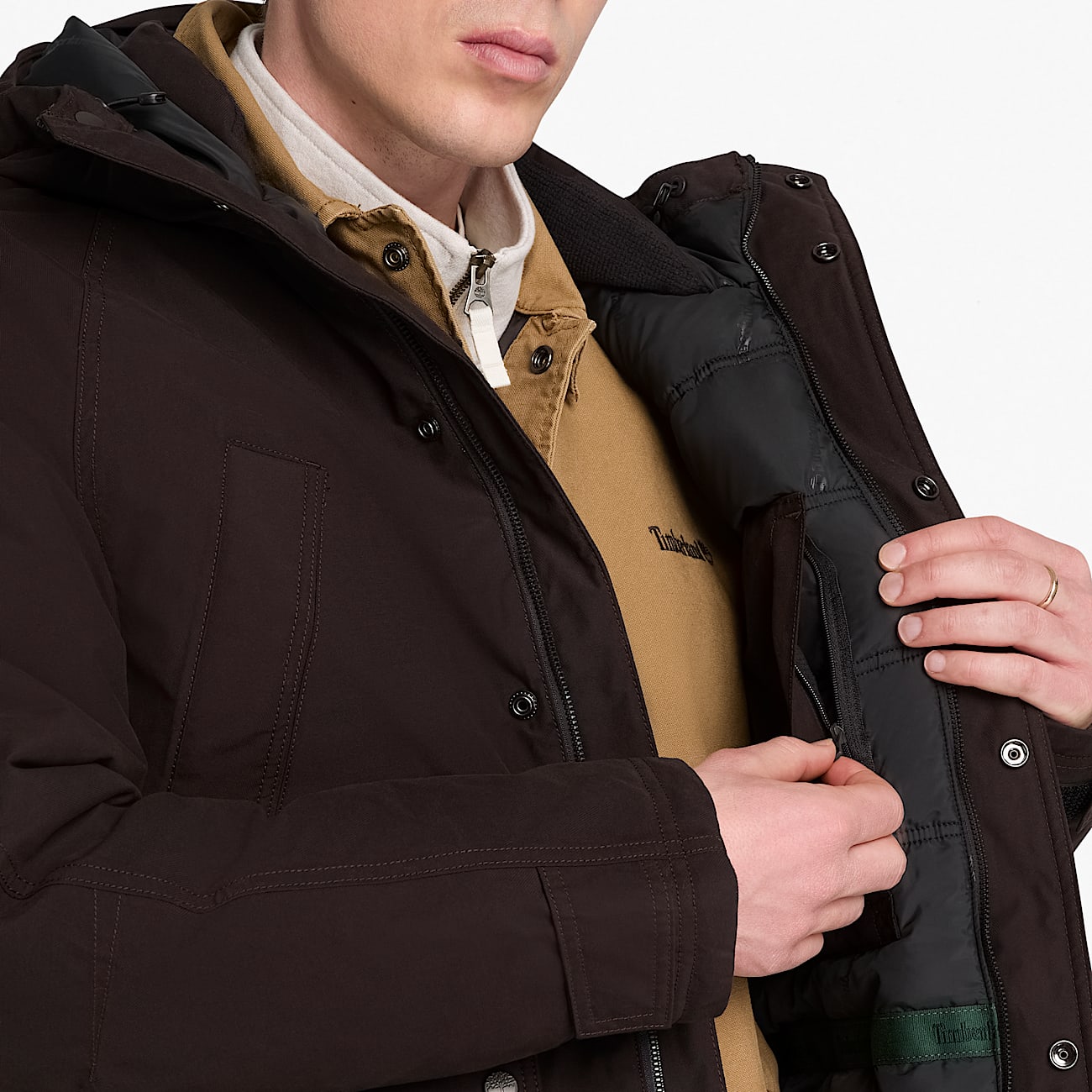 Mens Waterproof Parka TBL Dark Brown ALT3