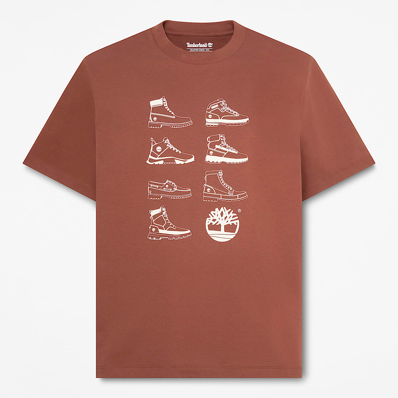 Mens Iconic Footwear ShortSleeve TShirt TBL Brown HERO