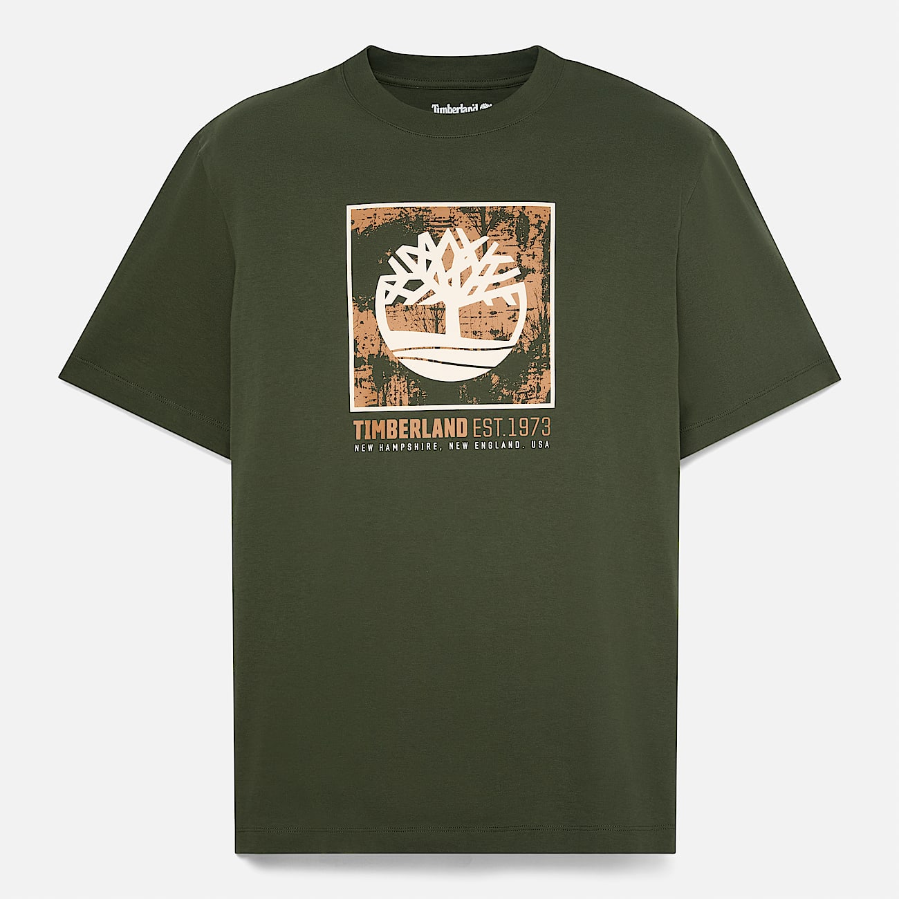 Mens Stack Logo Graphic ShortSleeve TShirt TBL Dark Green HERO