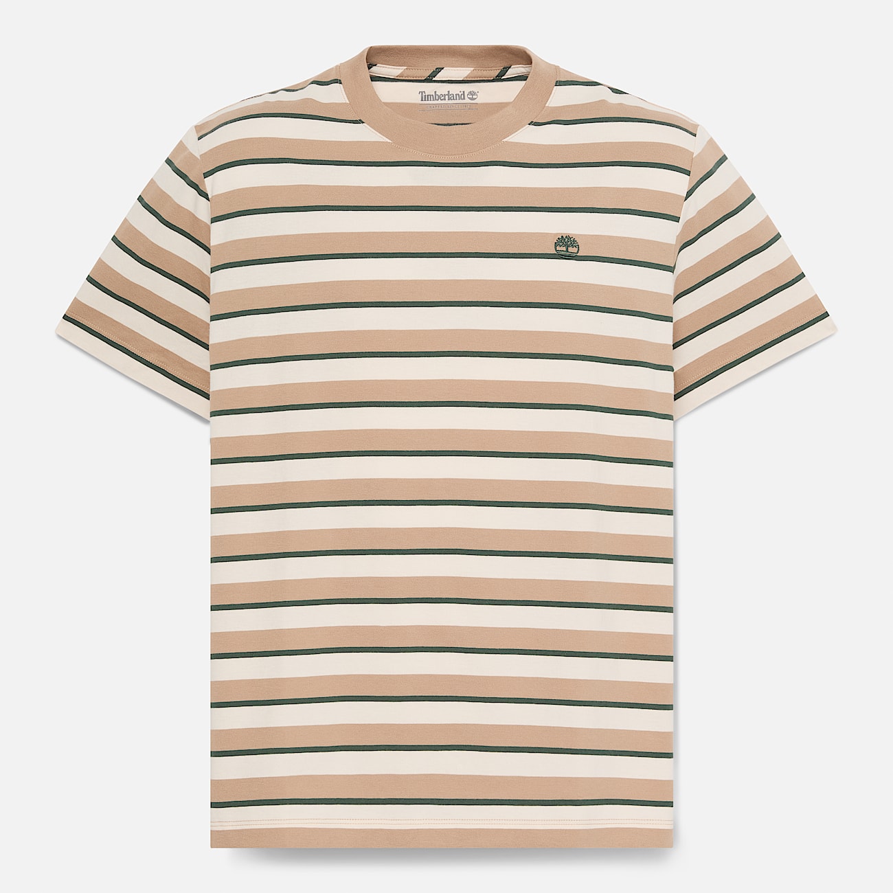 Mens Stripe ShortSleeve TShirt TBL Earth Brown HERO