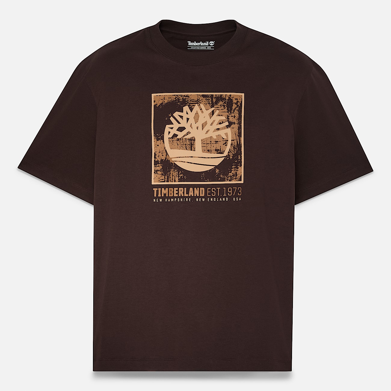 Mens Stack Logo Graphic ShortSleeve TShirt TBL Dark Brown HERO