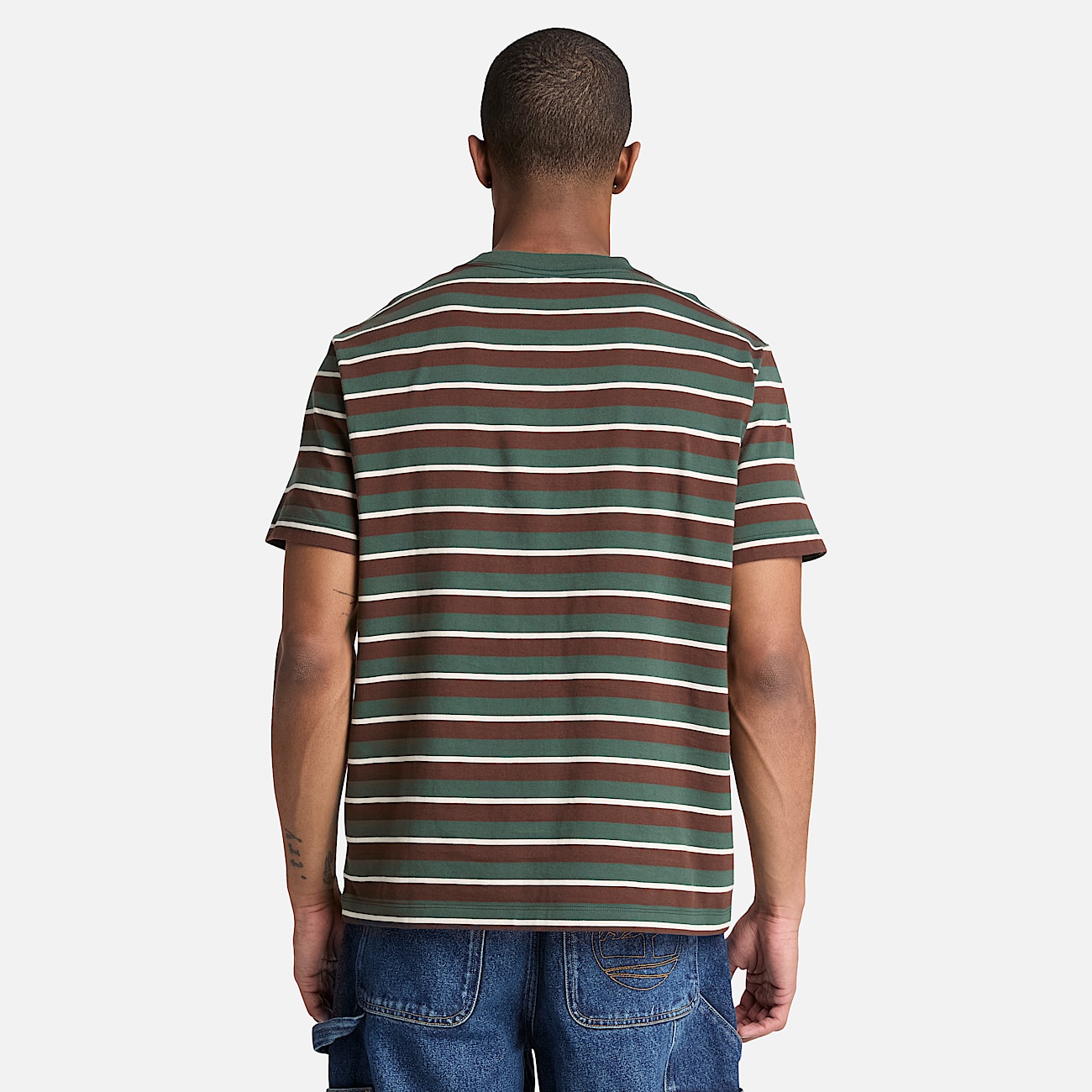 Mens Stripe ShortSleeve TShirt TBL Sycamore ALT8