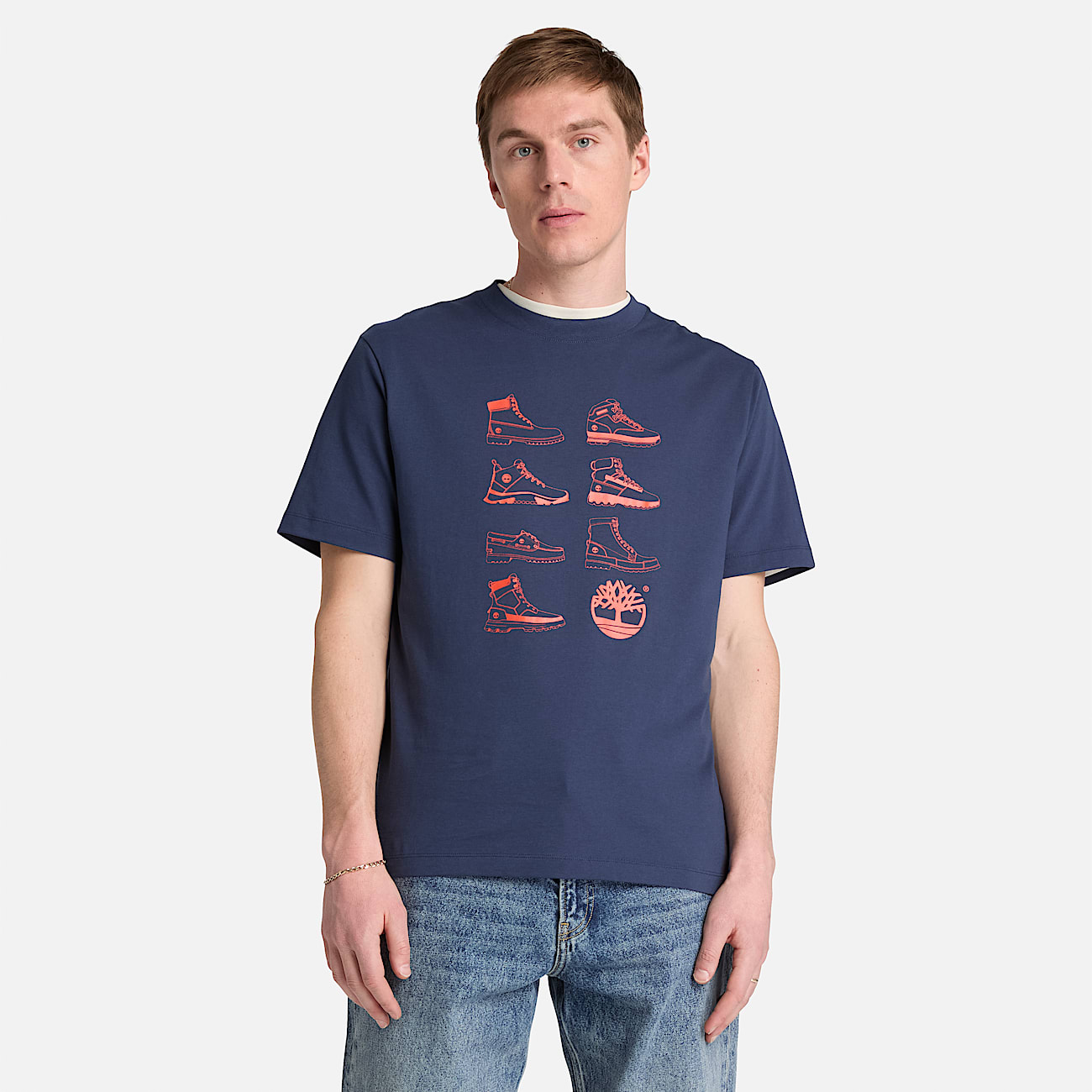 Mens Iconic Footwear ShortSleeve TShirt TBL Mood Indigo ALT1