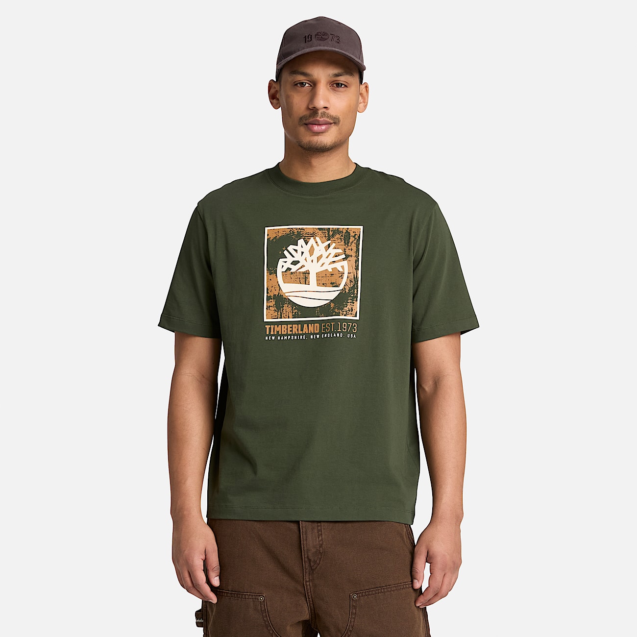 Mens Stack Logo Graphic ShortSleeve TShirt TBL Dark Green ALT1