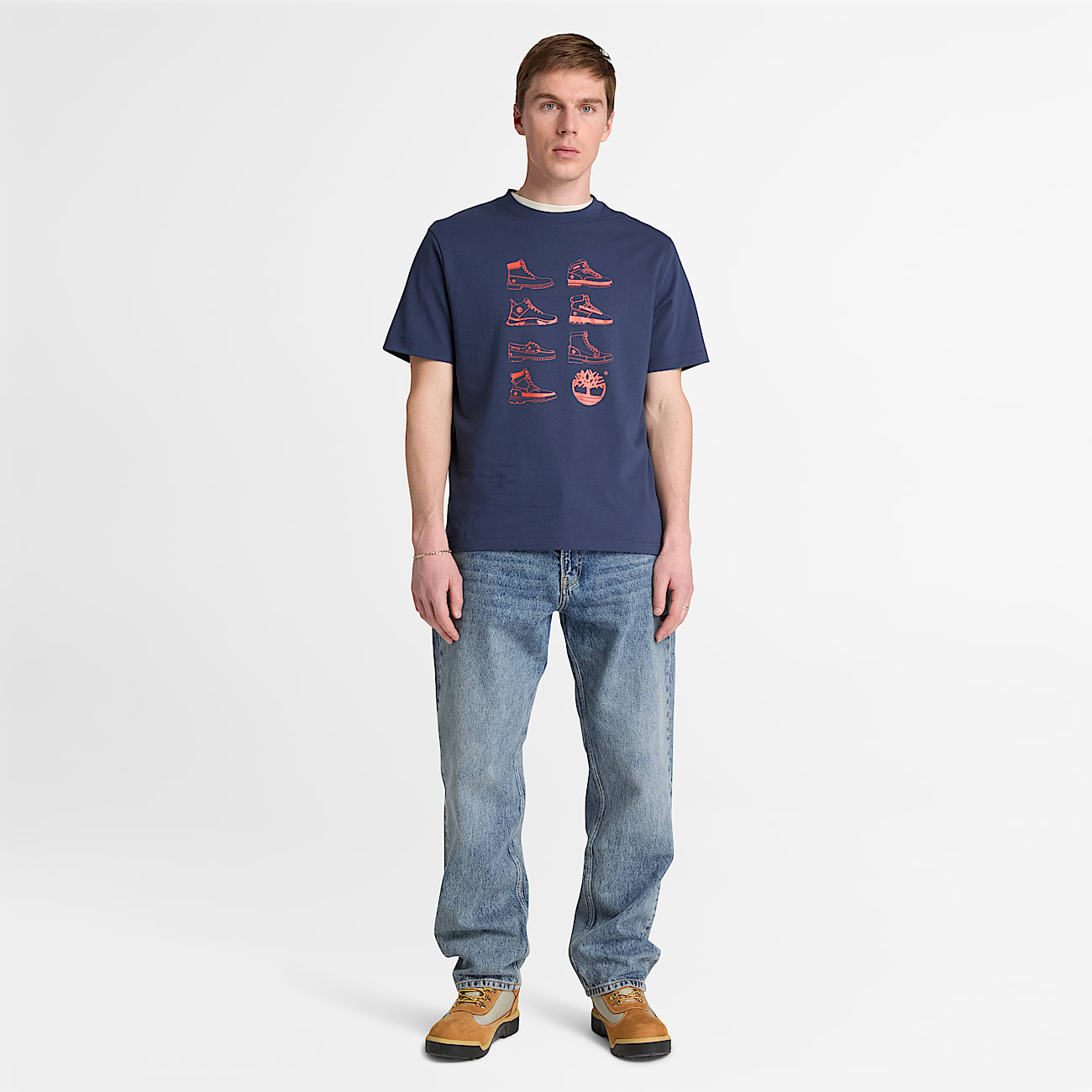 Mens Iconic Footwear ShortSleeve TShirt TBL Mood Indigo ALT2