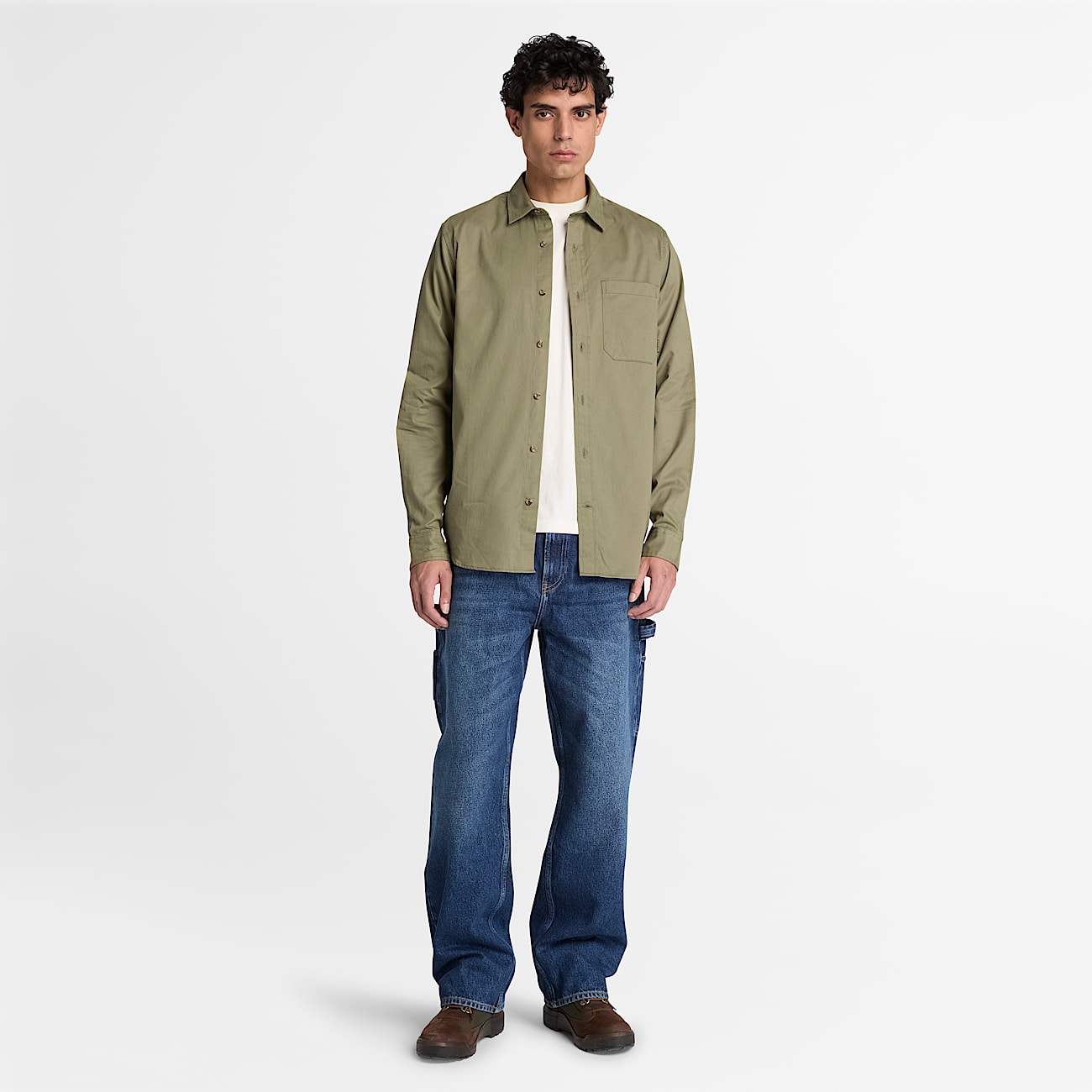 Mens Twill LongSleeve Shirt TBL Deep Lichen Green ALT2