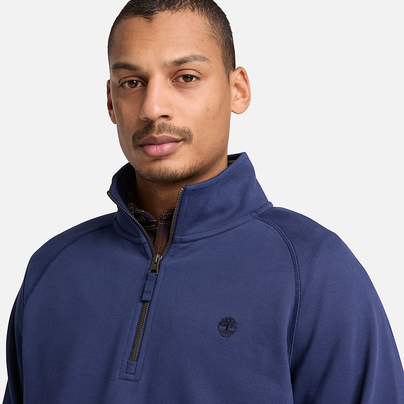 Mens Exeter River Embroidered Logo QuarterZip Sweatshirt TBL Dark Navy ALT3