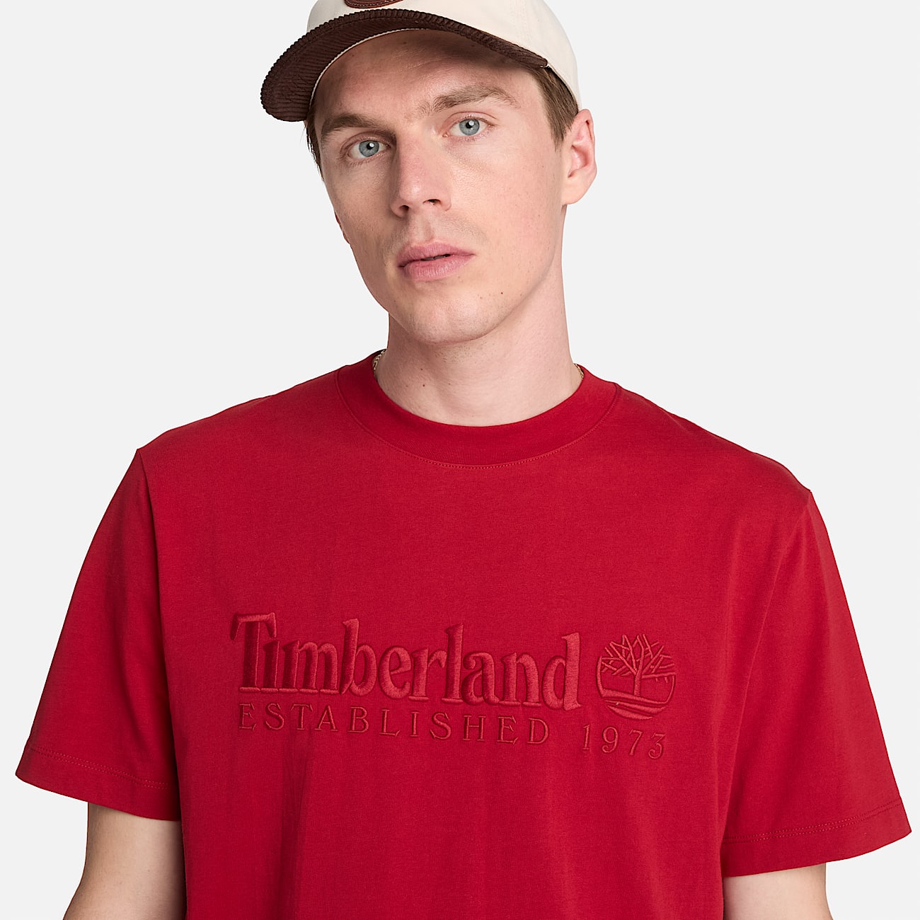 Mens Established 1973 Embroidered ShortSleeve TShirt TBL Rhythmic Red ALT3