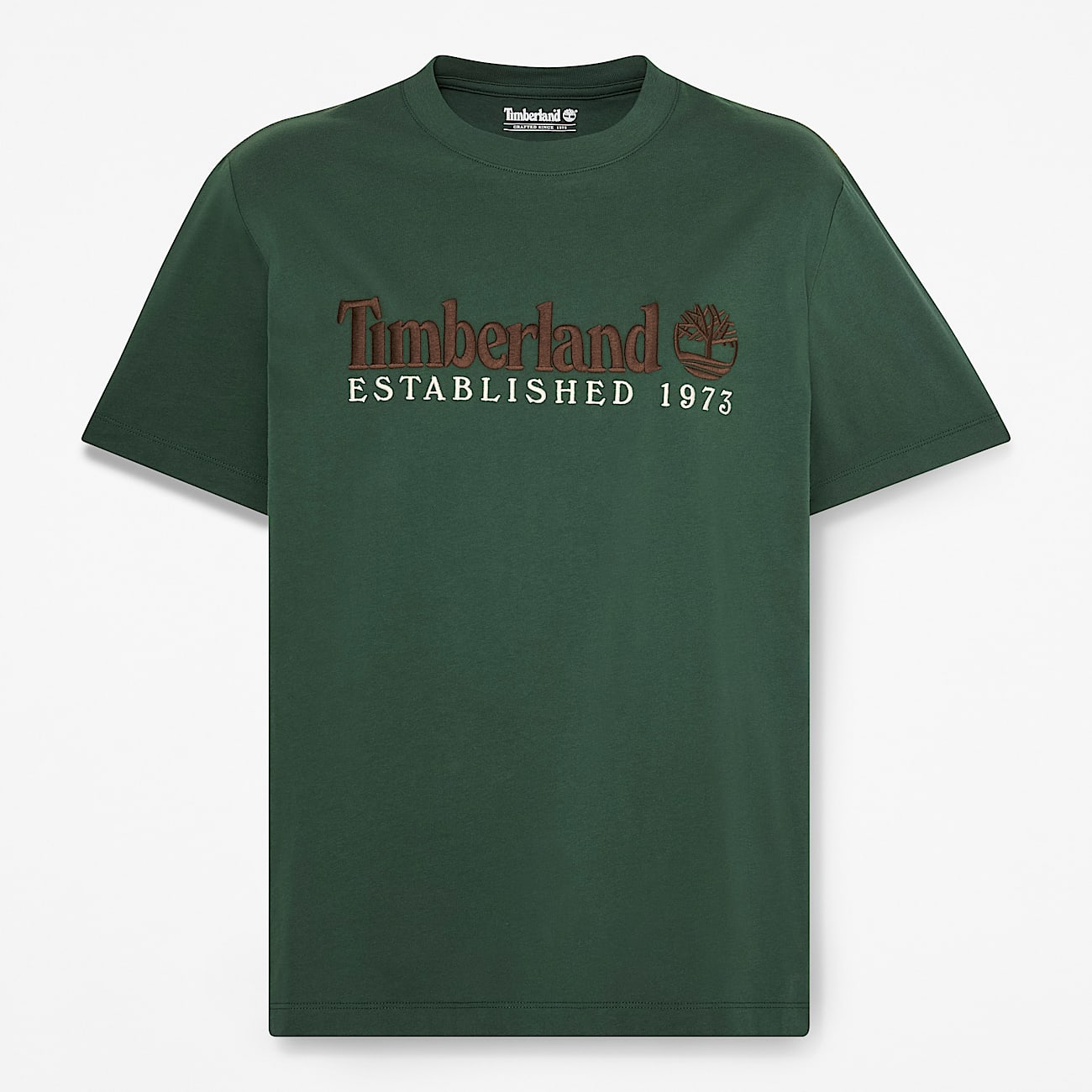 Mens Established 1973 Embroidered ShortSleeve TShirt TBL Sycamore HERO
