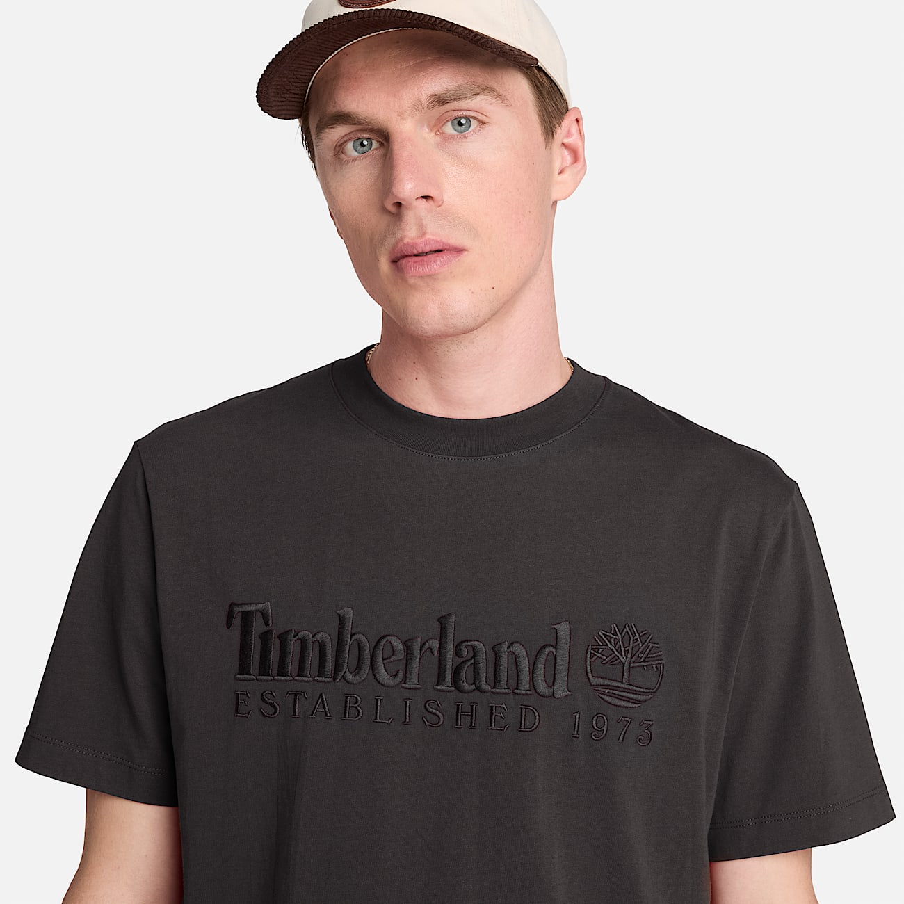 Mens Established 1973 Embroidered ShortSleeve TShirt TBL Vintage Black ALT3