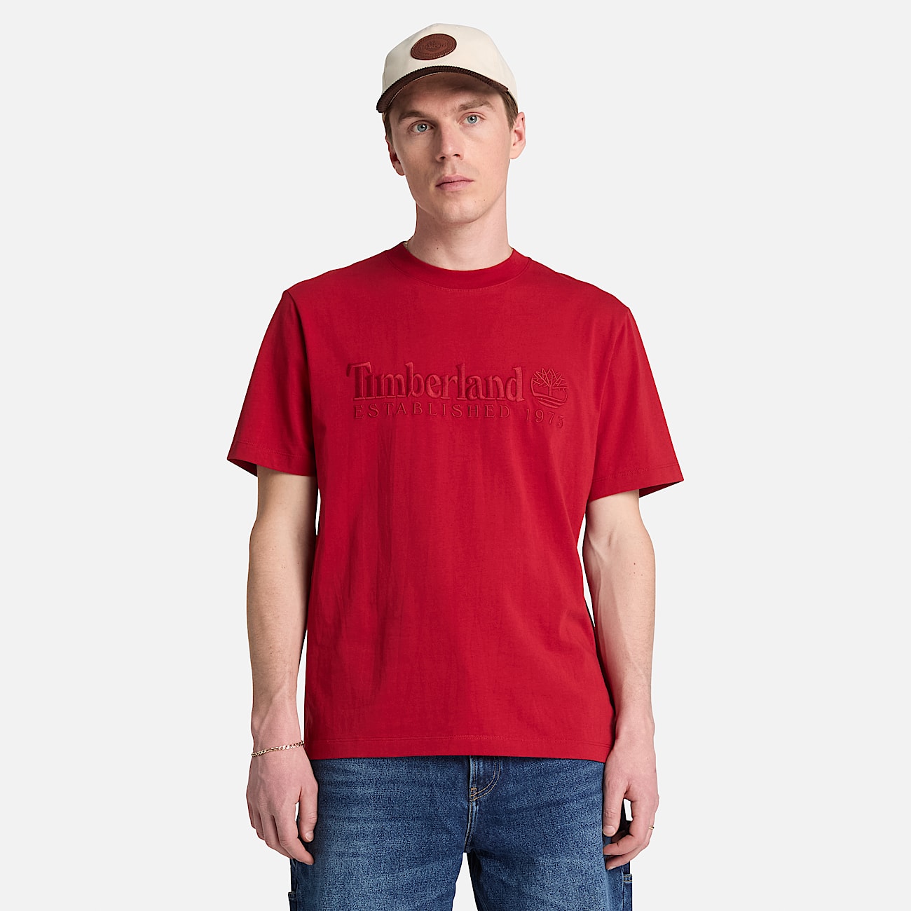 Mens Established 1973 Embroidered ShortSleeve TShirt TBL Rhythmic Red ALT1