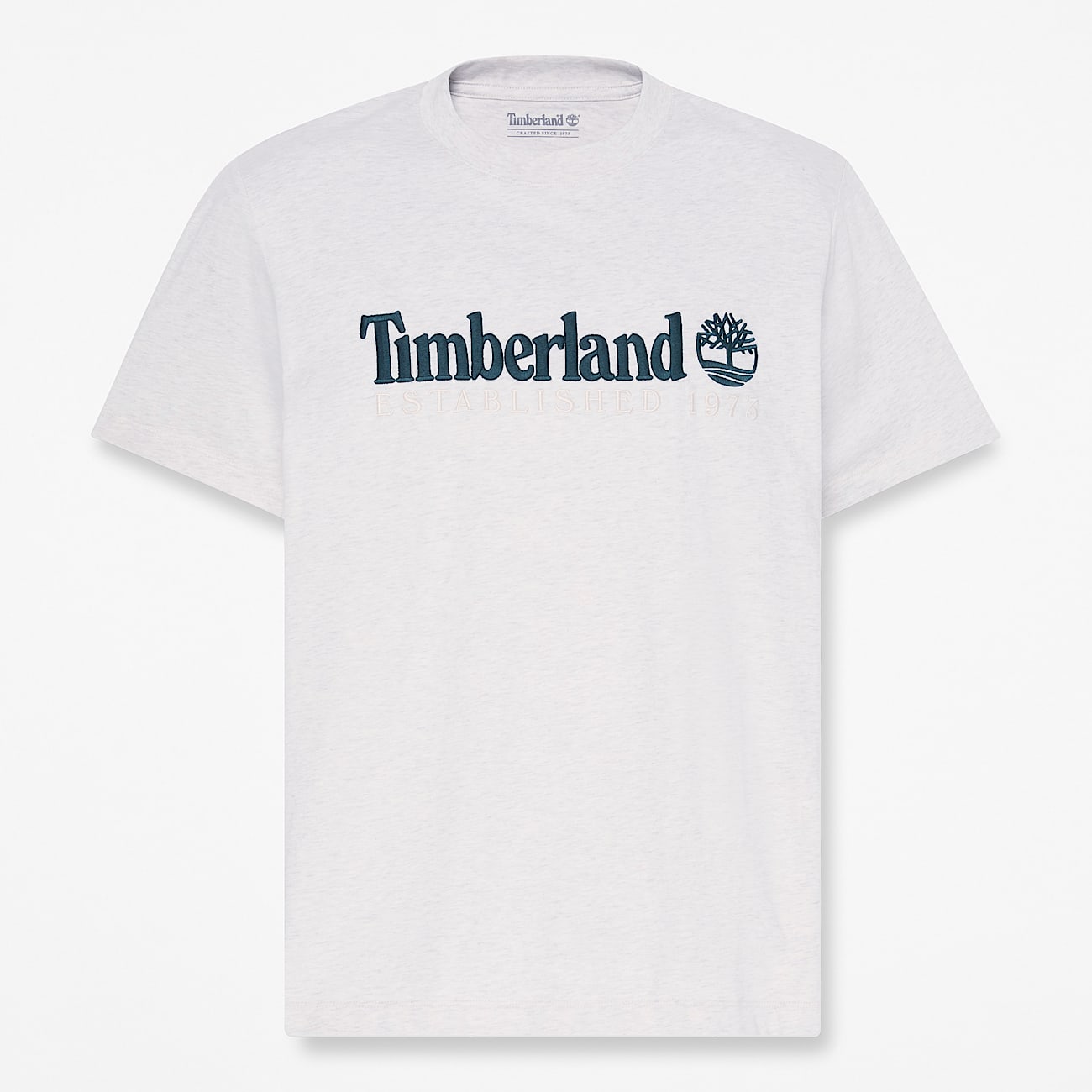 Mens Established 1973 Embroidered ShortSleeve TShirt TBL Light Oatmeal Heather HERO