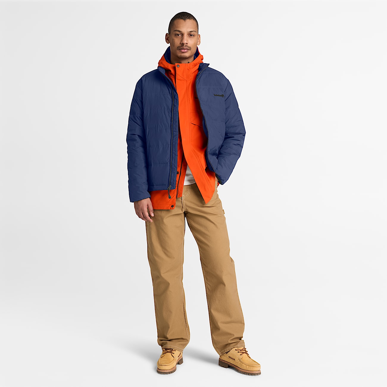 Mens Axis Peak Water Repellent Puffer Jacket TBL Dark Navy ALT2