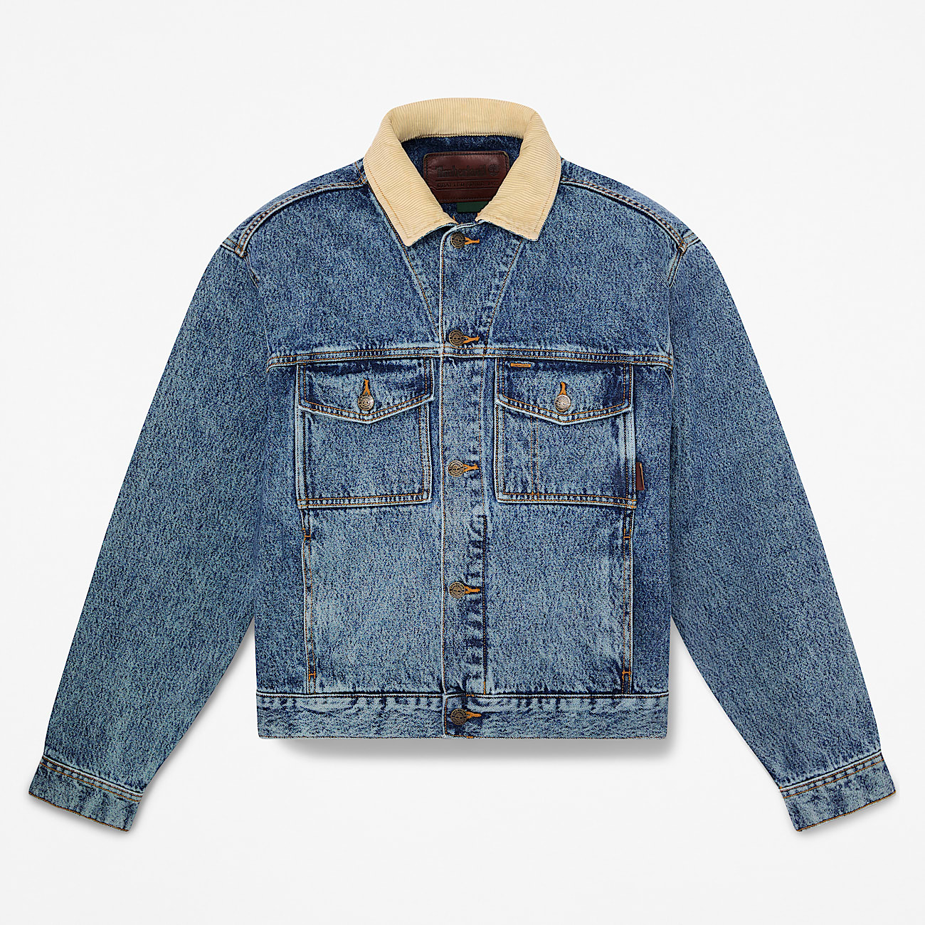 Mens Denim Trucker Jacket TBL Glacier Tint Marble Wash HERO