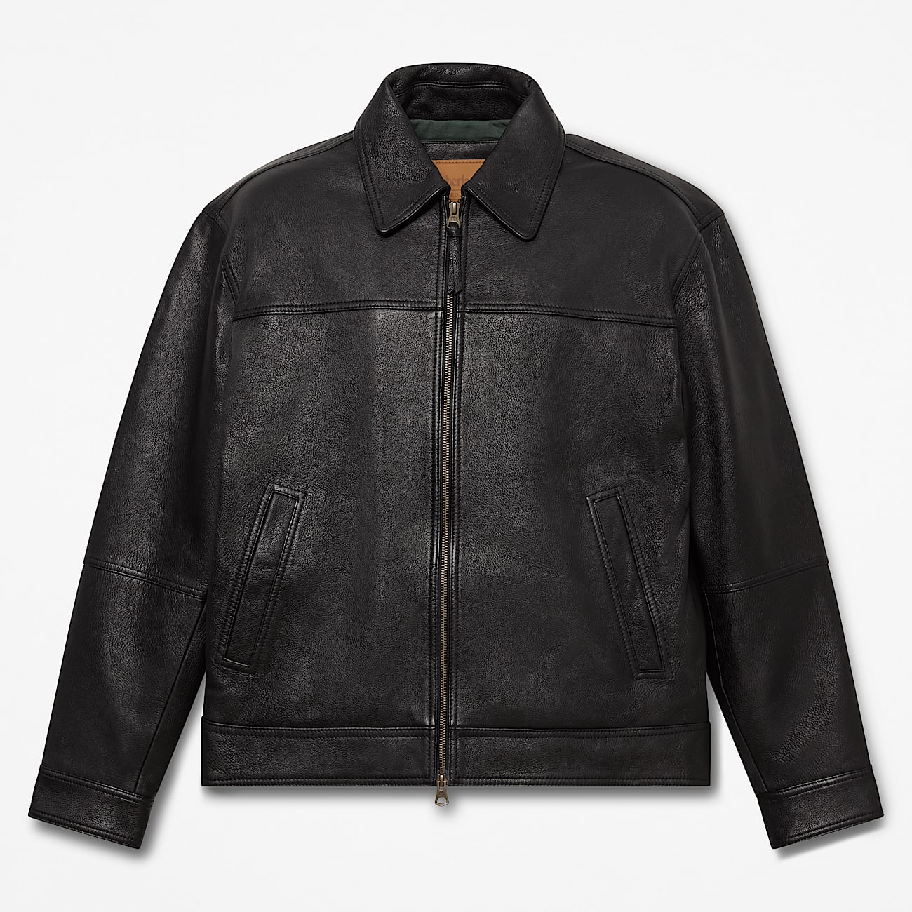 Mens Stratham Leather Bomber TBL Black HERO
