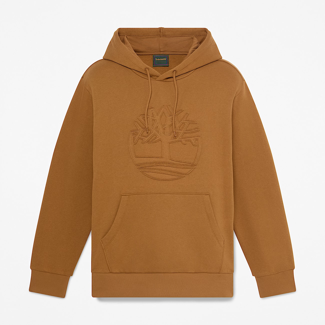 Mens Wareham Tree Logo Patch Hoodie TBL Dark Wheat HERO