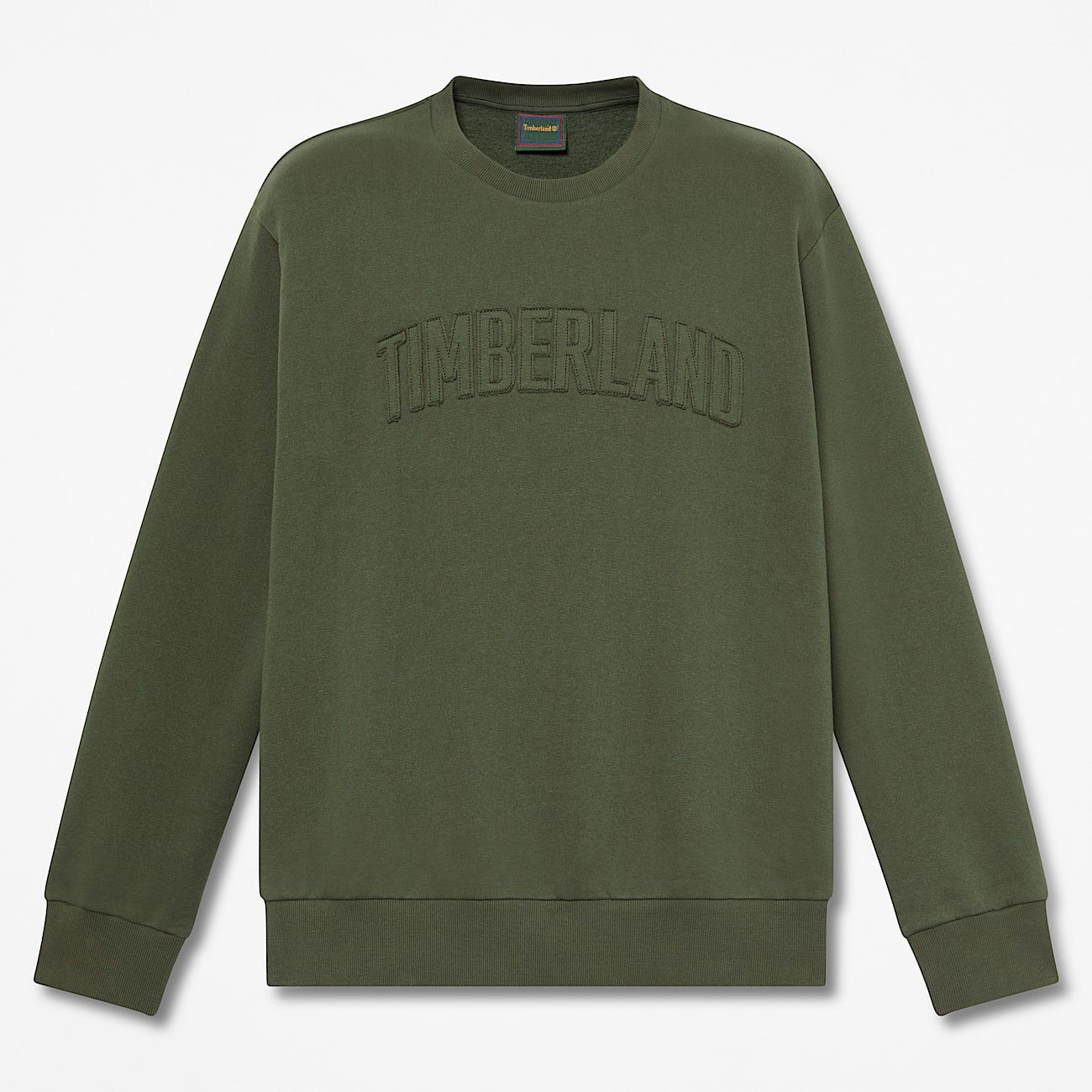 Mens Wareham Logo Patch Crew Sweatshirt TBL Dark Green HERO