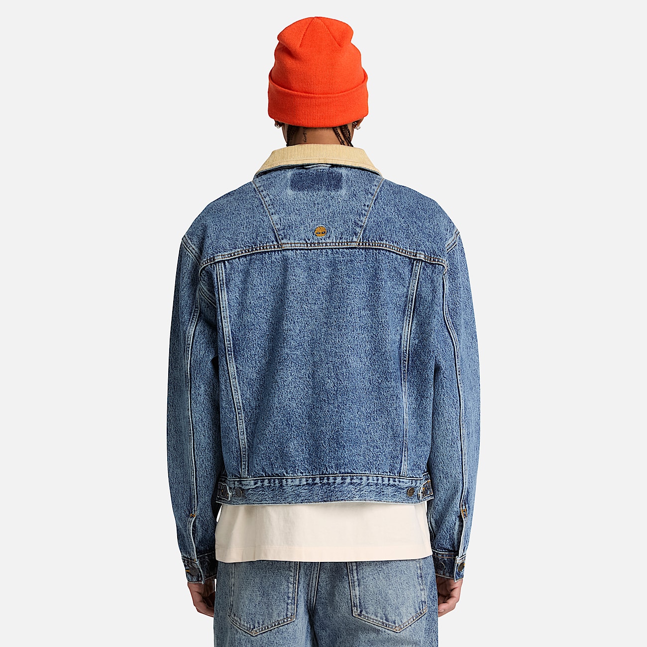 Mens Denim Trucker Jacket TBL Glacier Tint Marble Wash ALT8