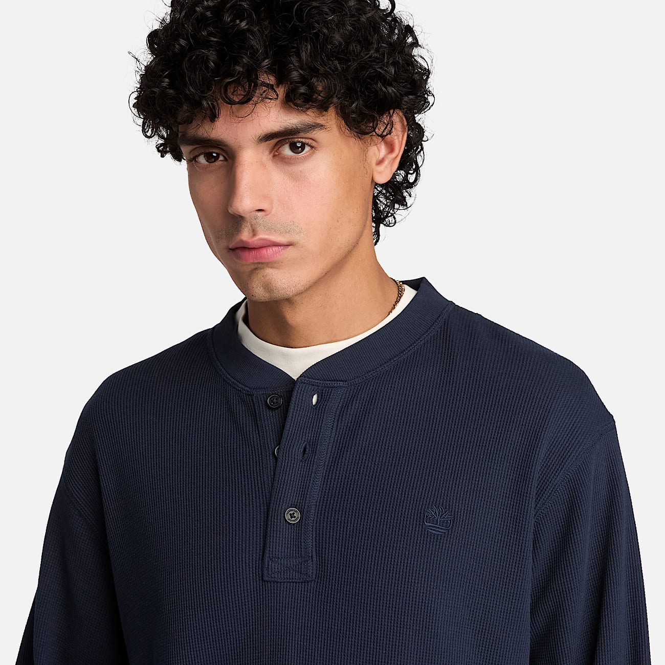 Men's Wharf River Waffle Long-Sleeve Polo - thumbnail 4