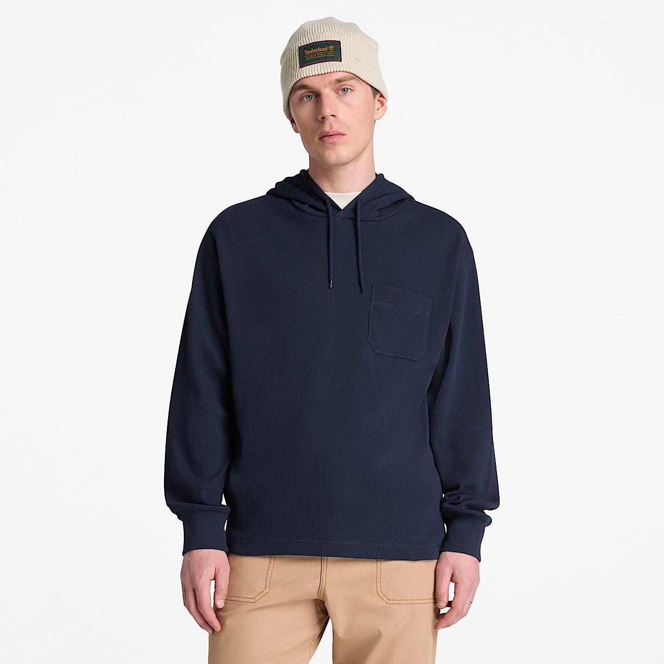 Sudadera con gorro Wharf River Waffle para Hombre TBL Zafiro oscuro ALT1