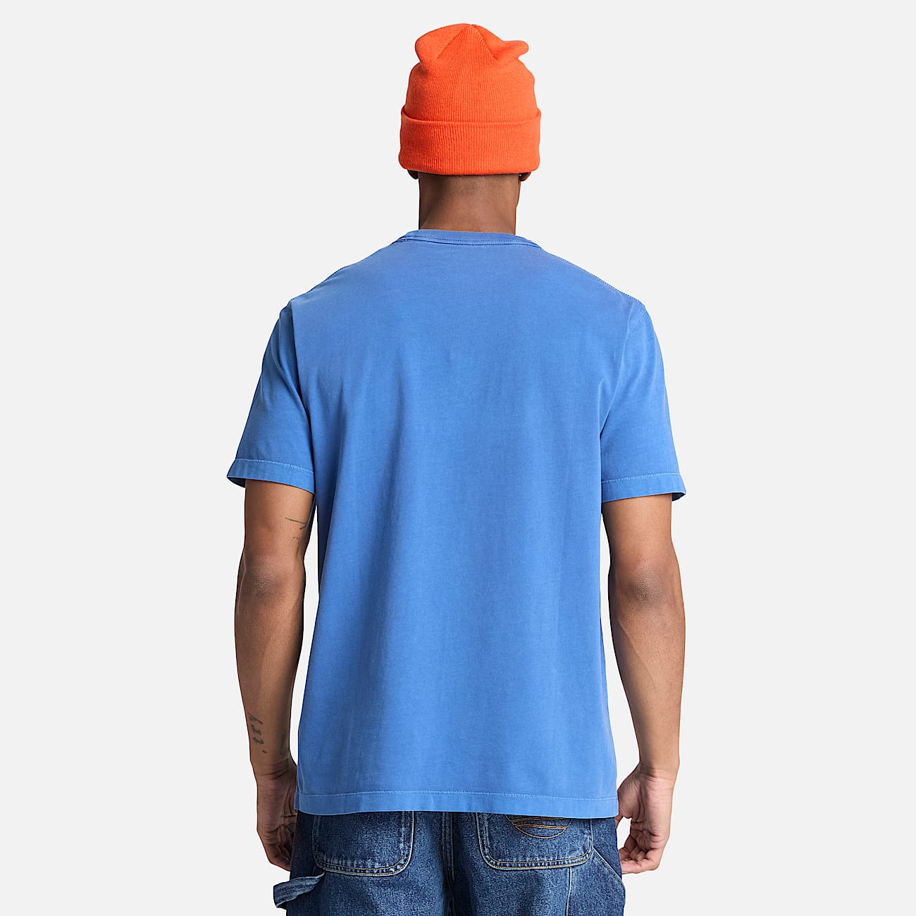 Mens South Cabot Garment Dye ShortSleeve TShirt TBL Cobalt Blue Wash ALT8