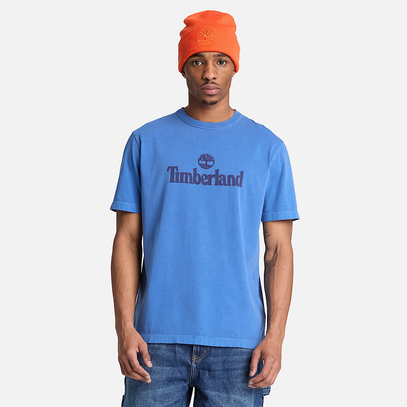 Mens South Cabot Garment Dye ShortSleeve TShirt TBL Cobalt Blue Wash ALT1