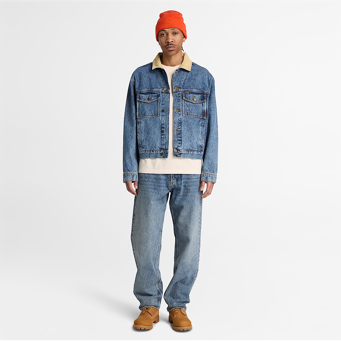 Mens Denim Trucker Jacket TBL Glacier Tint Marble Wash ALT2