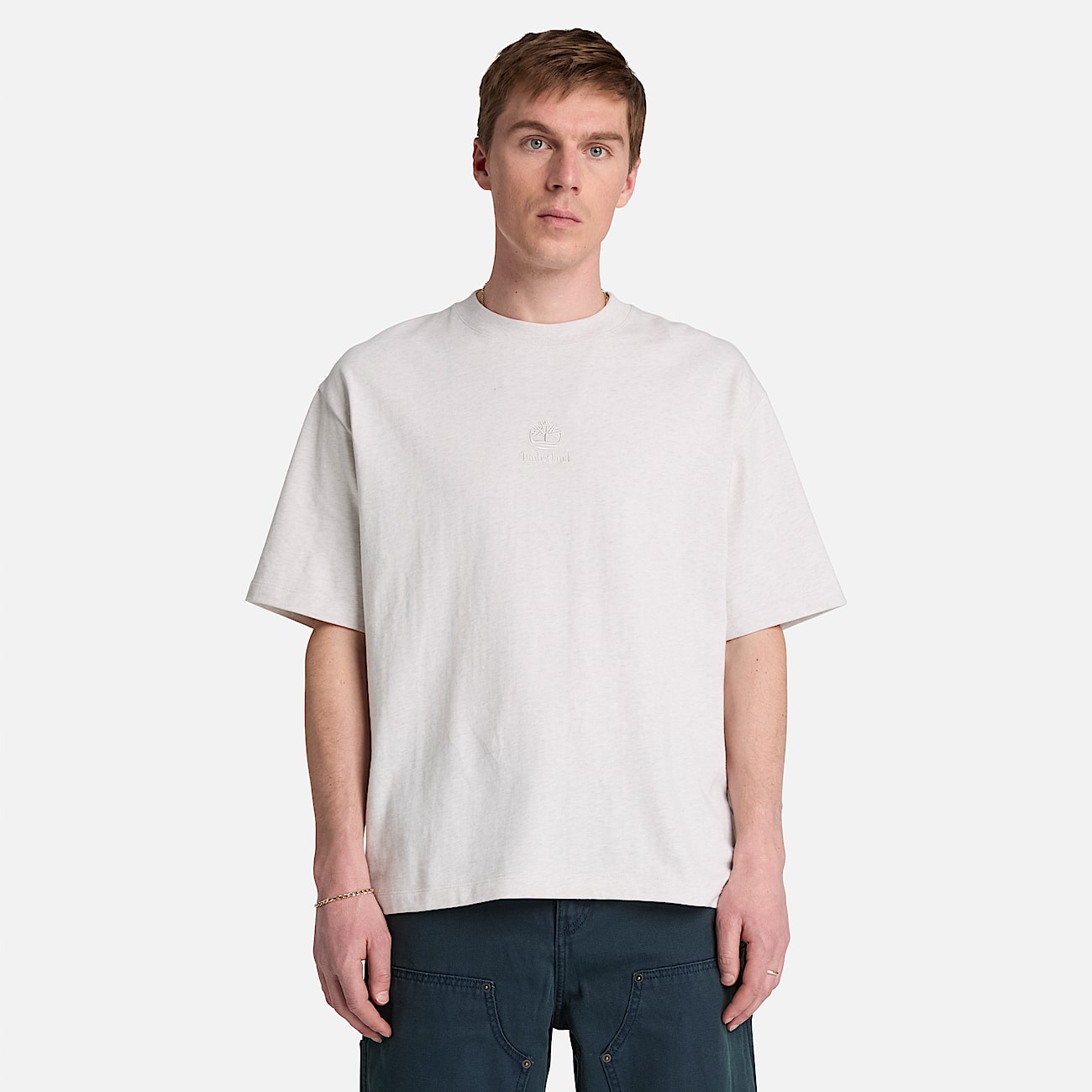 Mens Shorewood Heavyweight ShortSleeve TShirt TBL Light Oatmeal Heather ALT1
