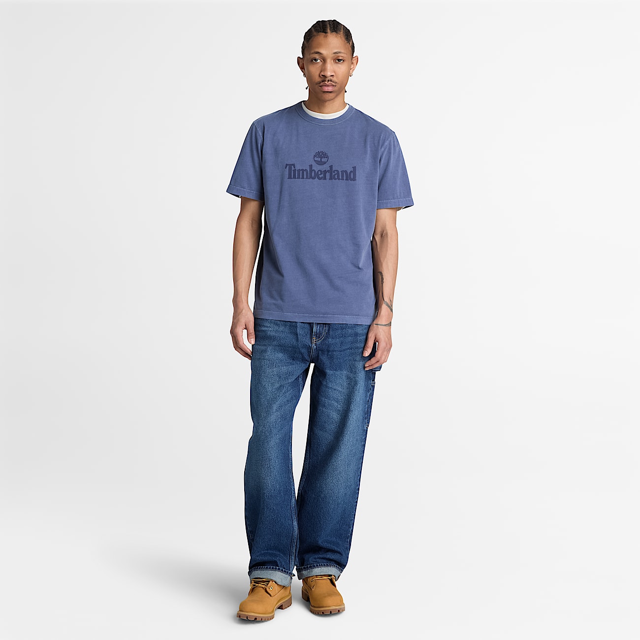 Mens South Cabot Garment Dye ShortSleeve TShirt TBL Dark Navy Wash ALT2