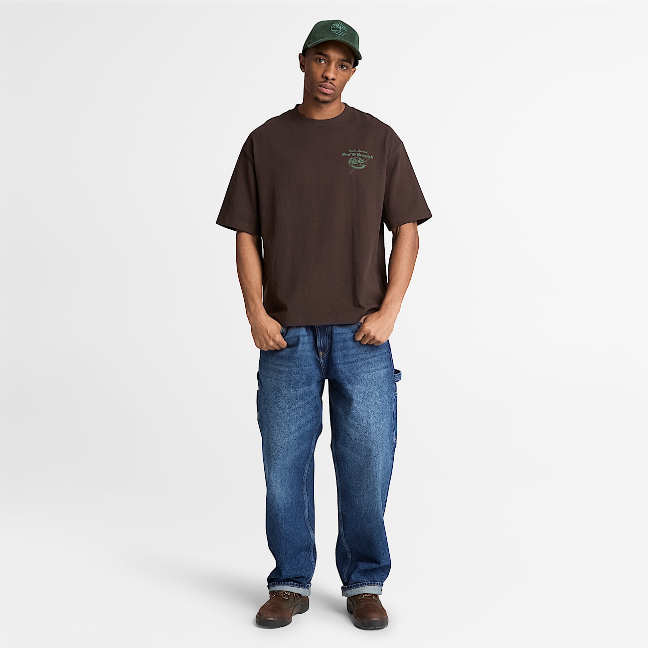 Playera Grfica Beef  Broccoli para Hombre TBL Marrn oscuro ALT2