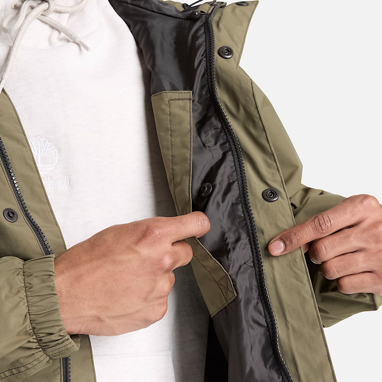 Mens Weatherline Waterproof Shell Jacket TBL Dark Olive ALT3