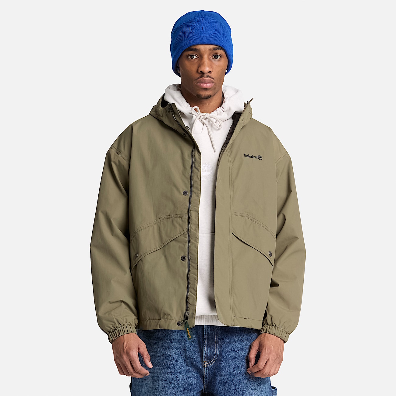 Mens Weatherline Waterproof Shell Jacket TBL Dark Olive ALT1
