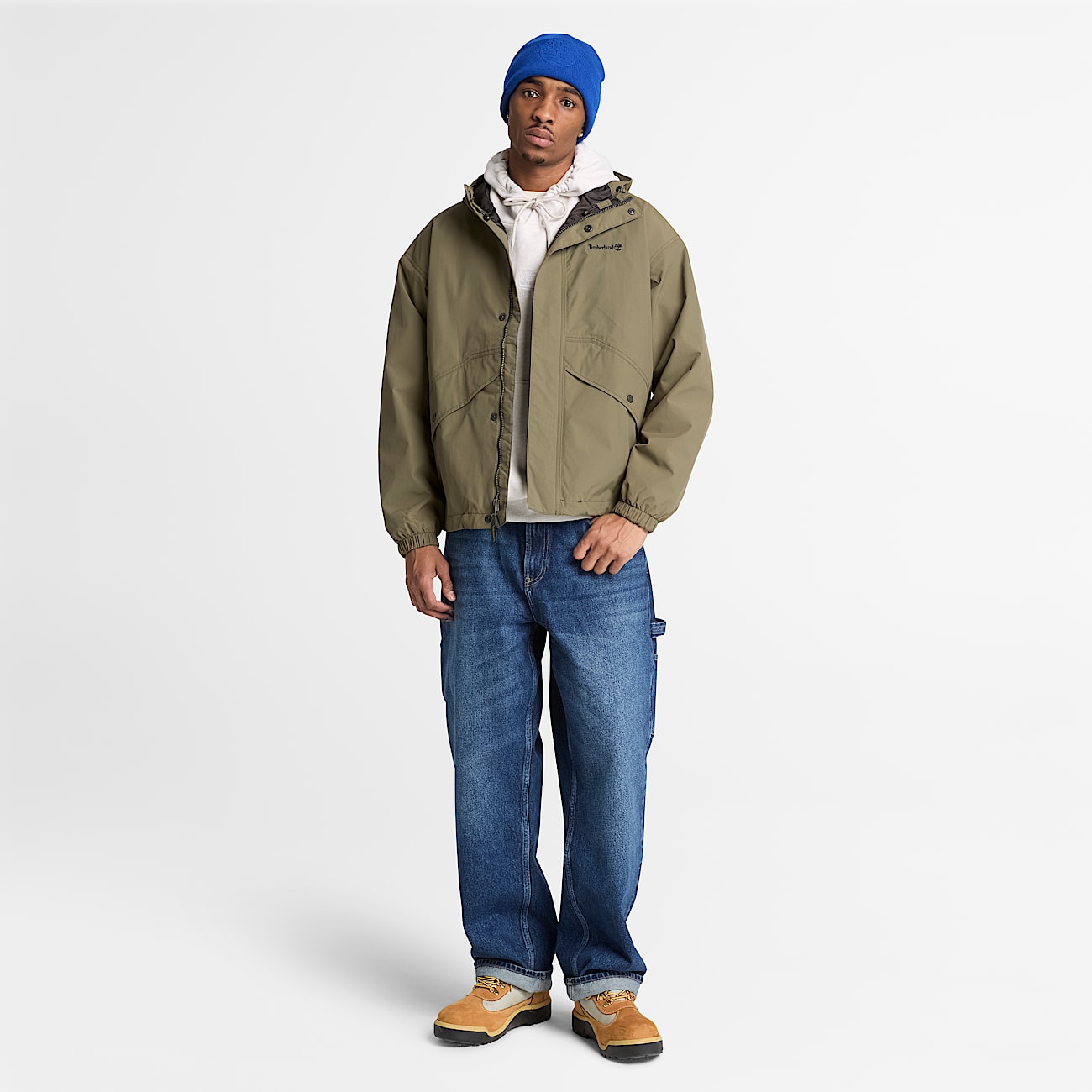 Mens Weatherline Waterproof Shell Jacket TBL Dark Olive ALT2