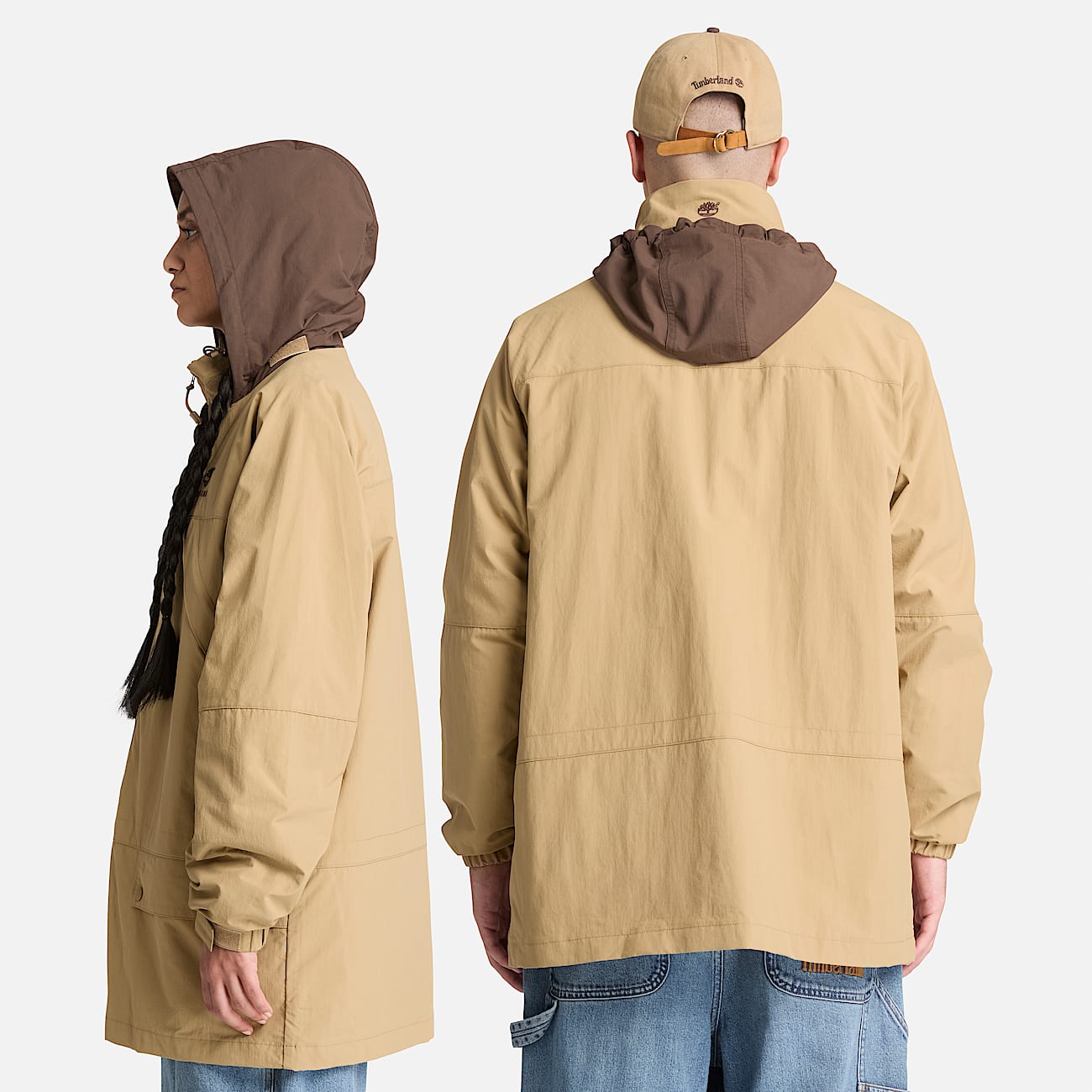 Timberland x BEAMS Nylon Zip Up Convertible Jacket TBL British Khaki ALT2