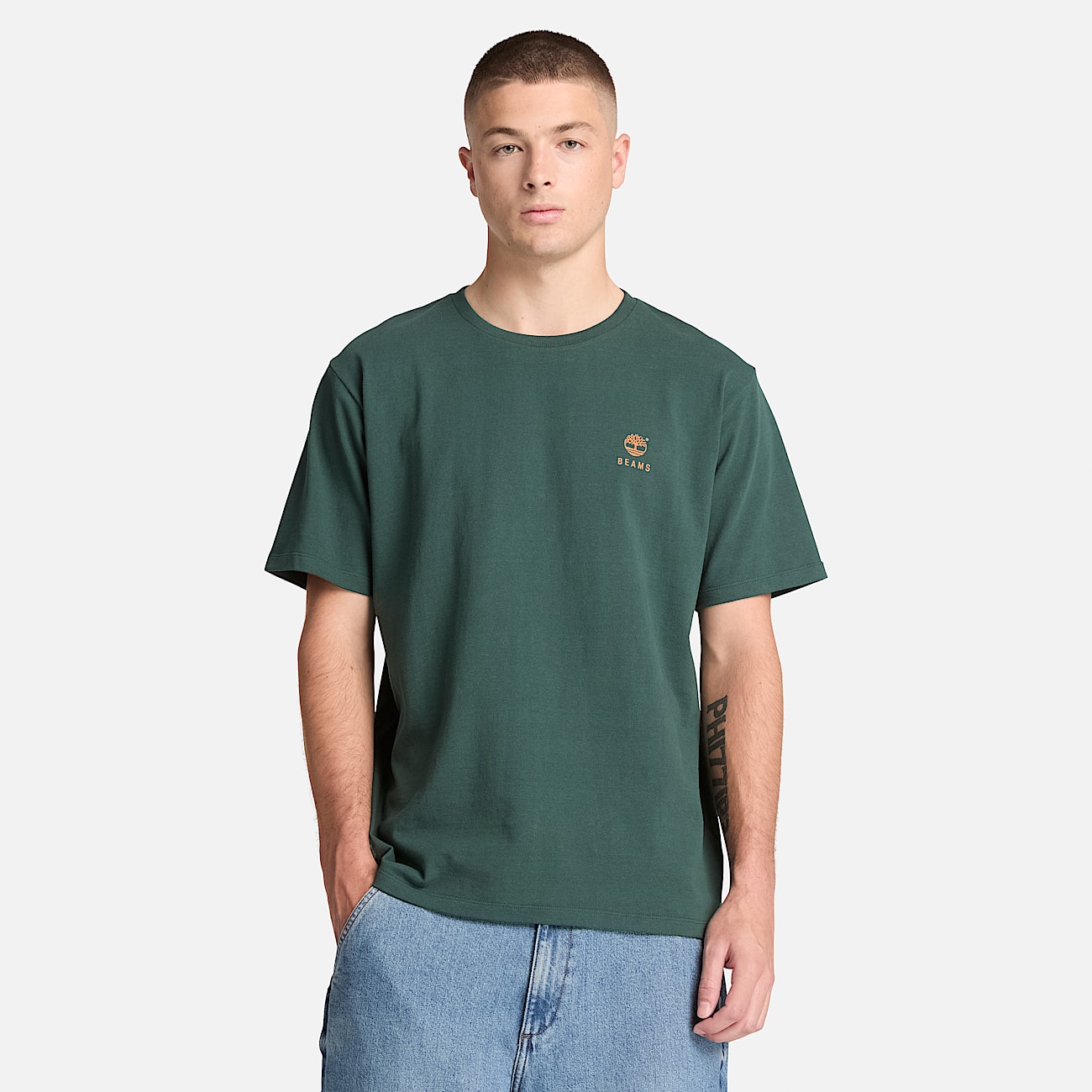 Timberland x BEAMS Cotton Print TShirt TBL Green Gables ALT3