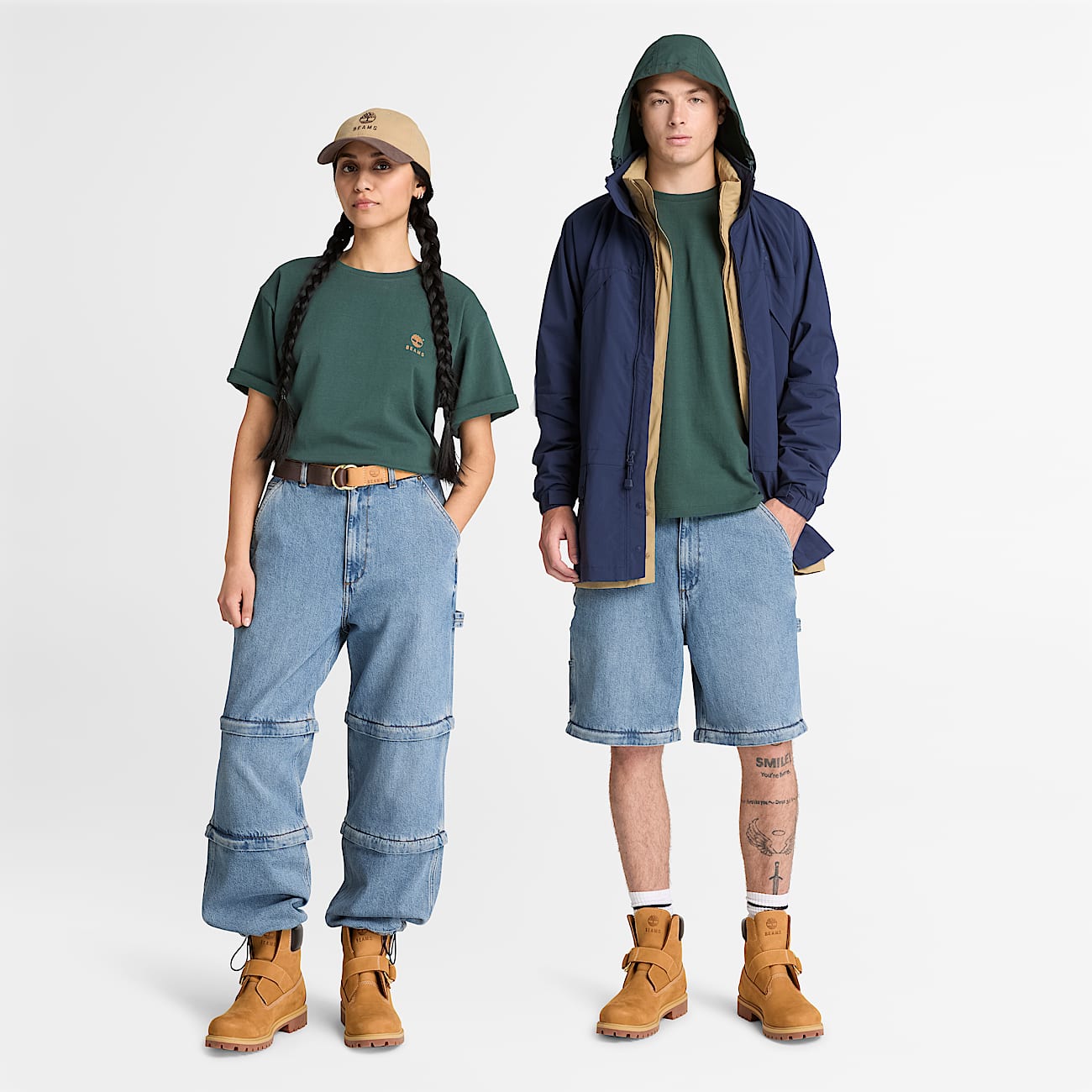 Timberland x BEAMS Cotton Print TShirt TBL Green Gables ALT1