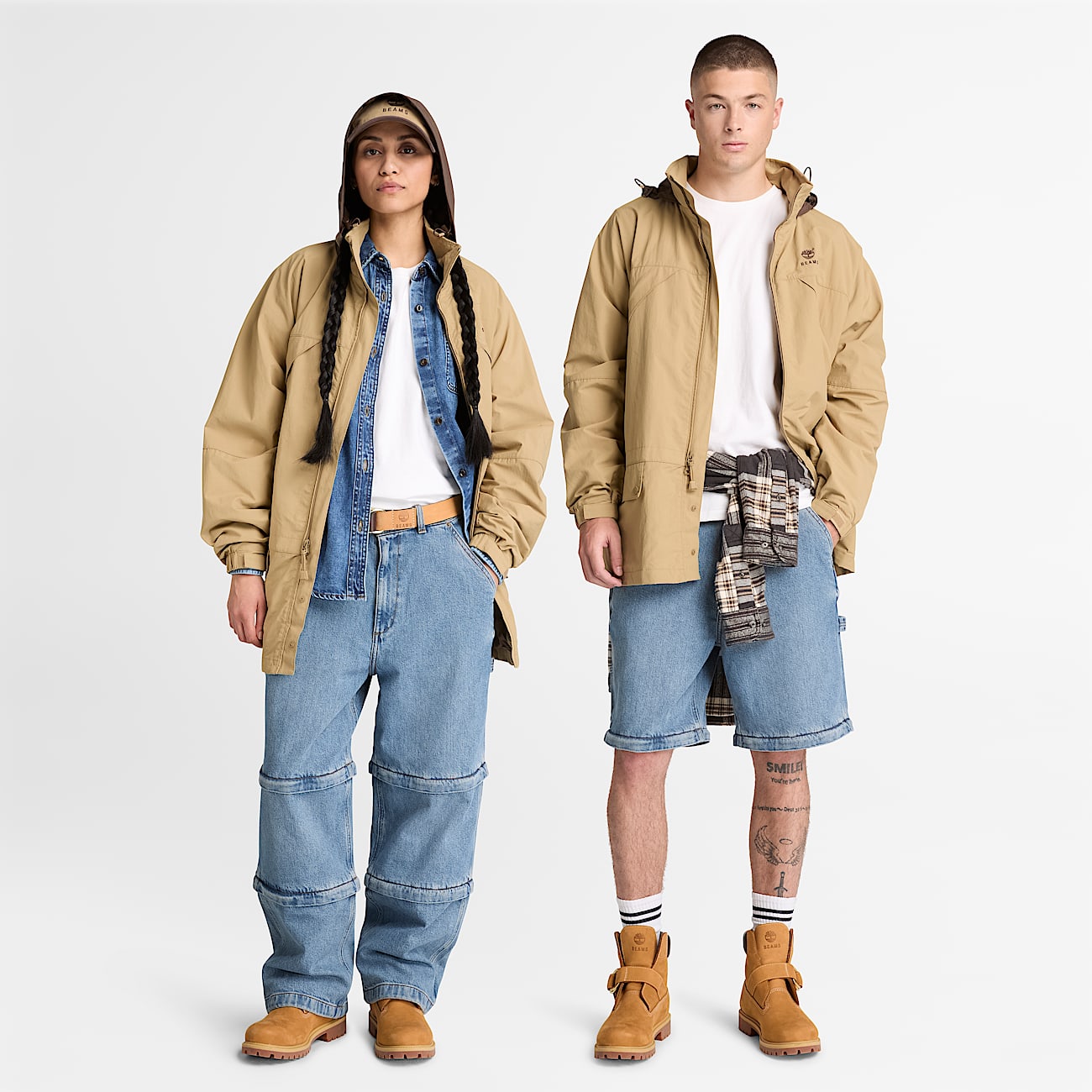 Timberland x BEAMS Cotton Print TShirt TBL White ALT1