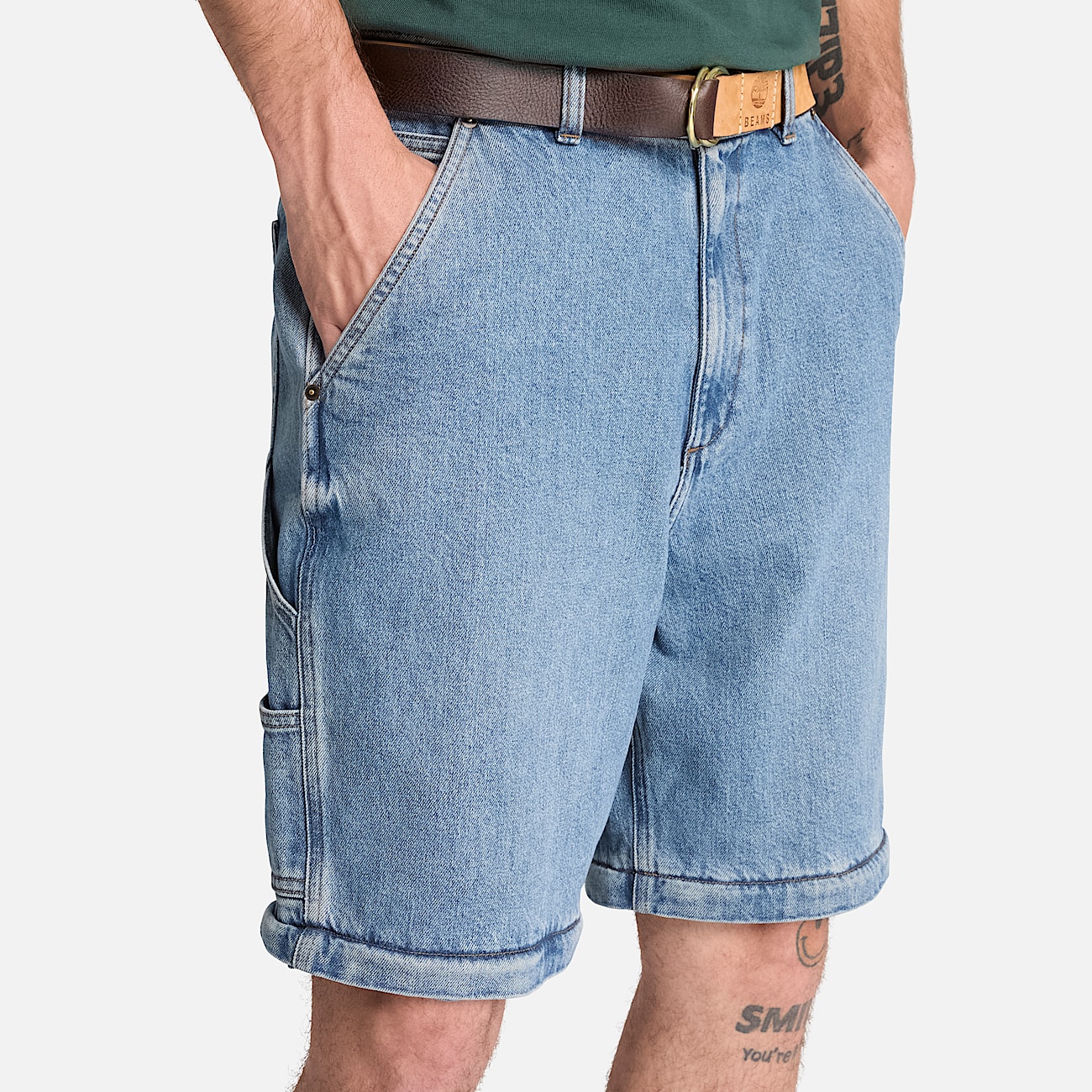 Timberland x BEAMS Denim Carpenter ZipOff Pant TBL Light Wash ALT5