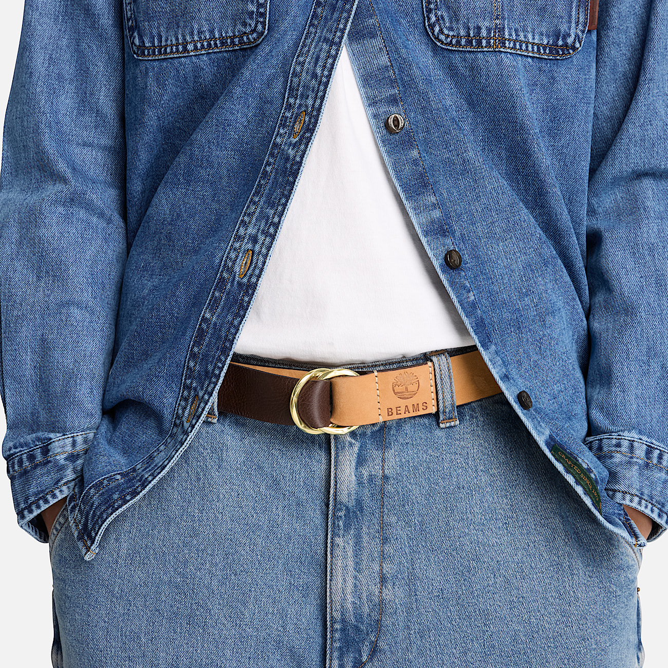 Timberland x BEAMS Embossed Belt TBL Wheat ALT4