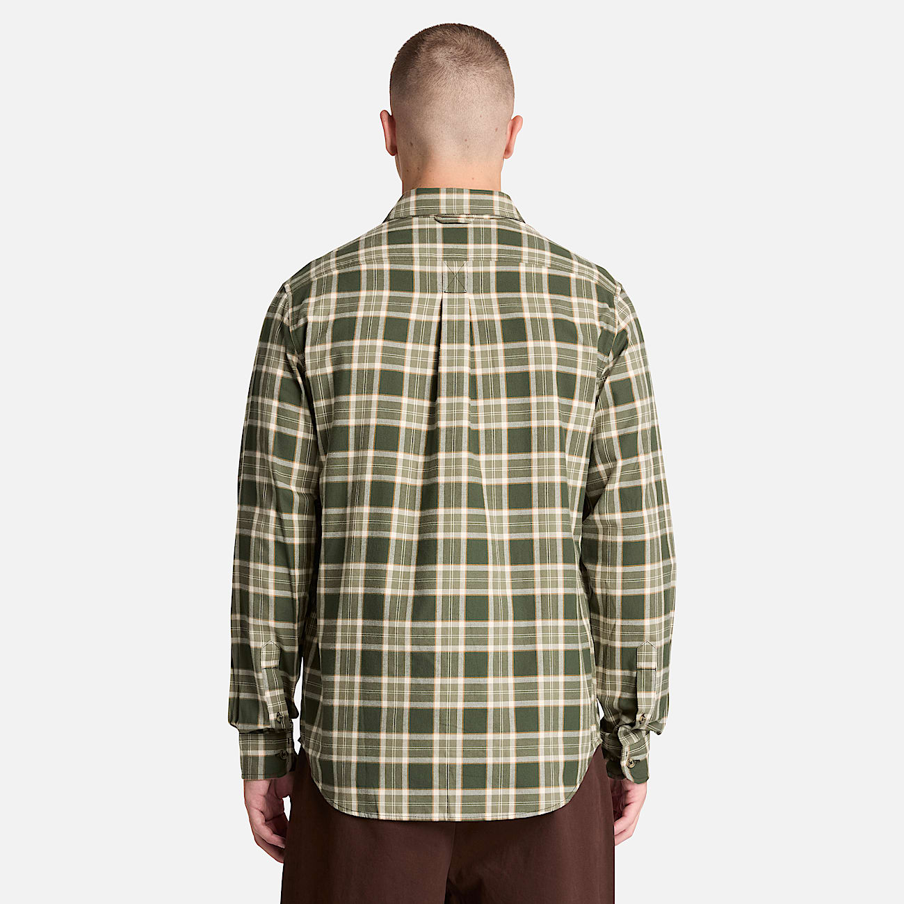 Mens Check Heavy Flannel Shirt TBL Dark Green ALT8