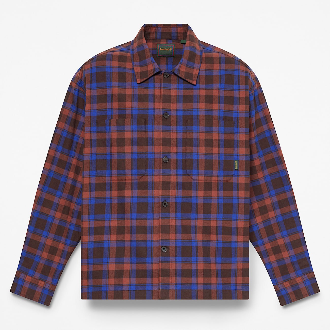 Mens Check Heavy Flannel Shirt TBL Dark Brown HERO