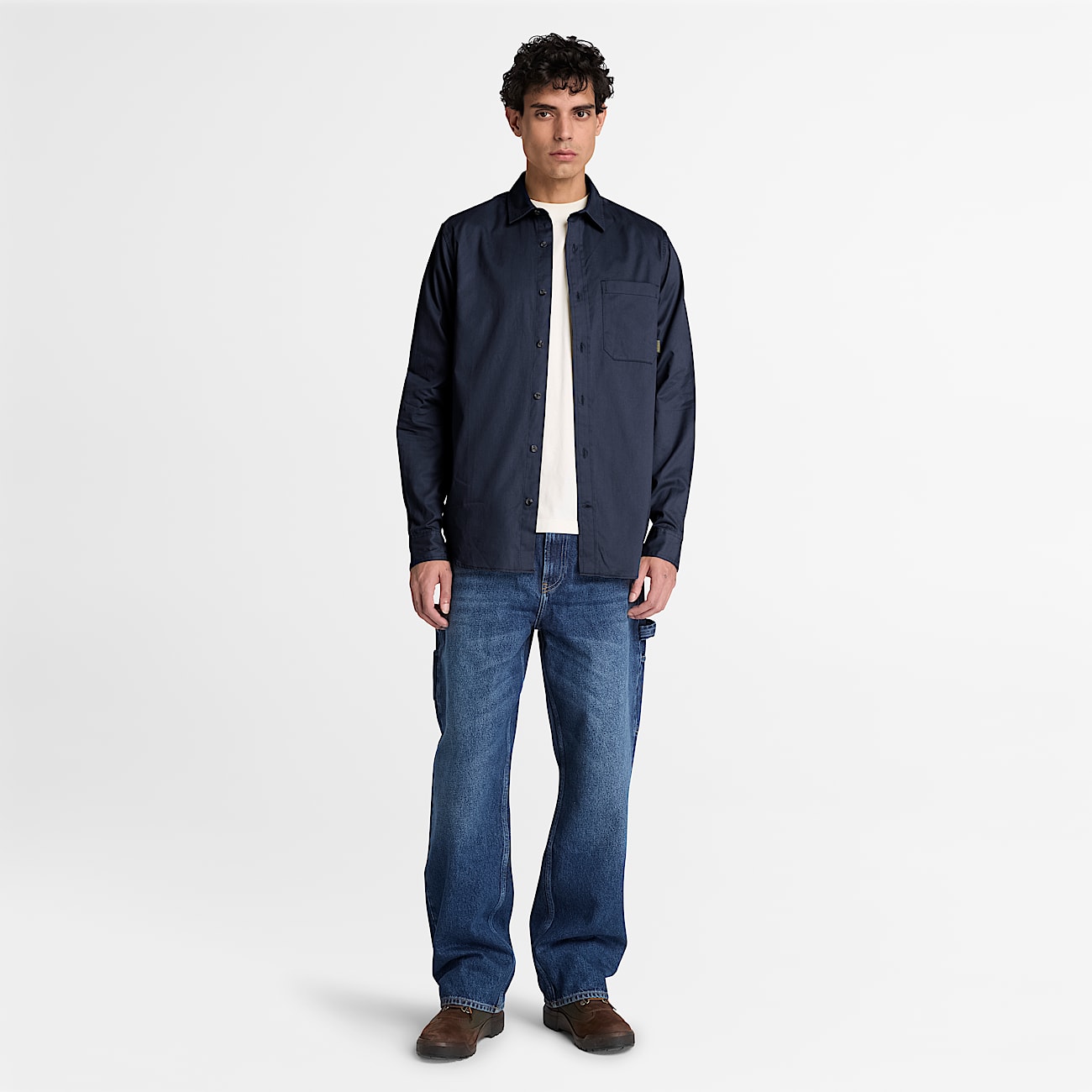 Mens Twill LongSleeve Shirt TBL Dark Sapphire ALT2