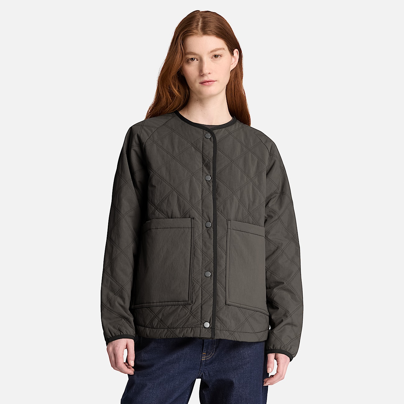 Womens Water Repellent Quilted Jacket TBL Vintage Black ALT1