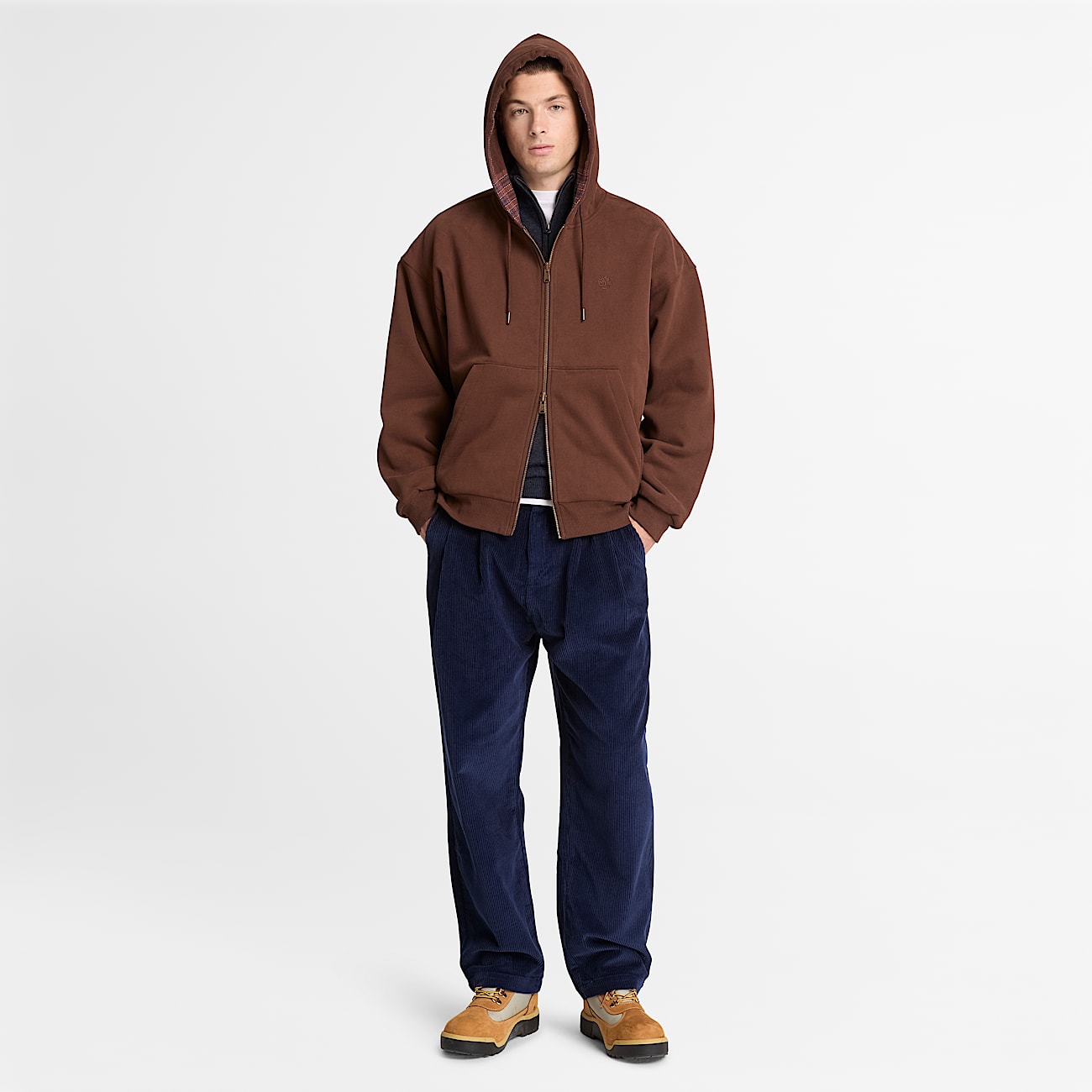 Mens Reversible Hoodie TBL Chicory Coffee Brown ALT2