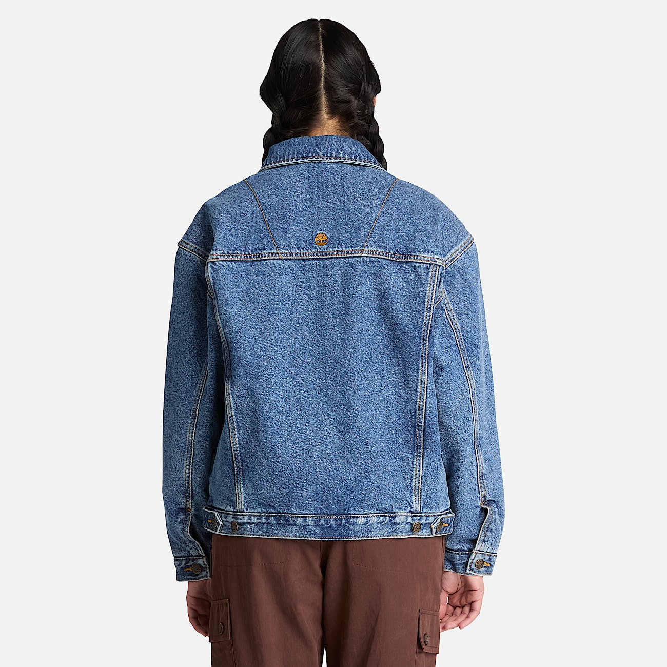 Womens Archive Insulated Denim Jacket TBL Harbour Blue Marble Wash ALT8