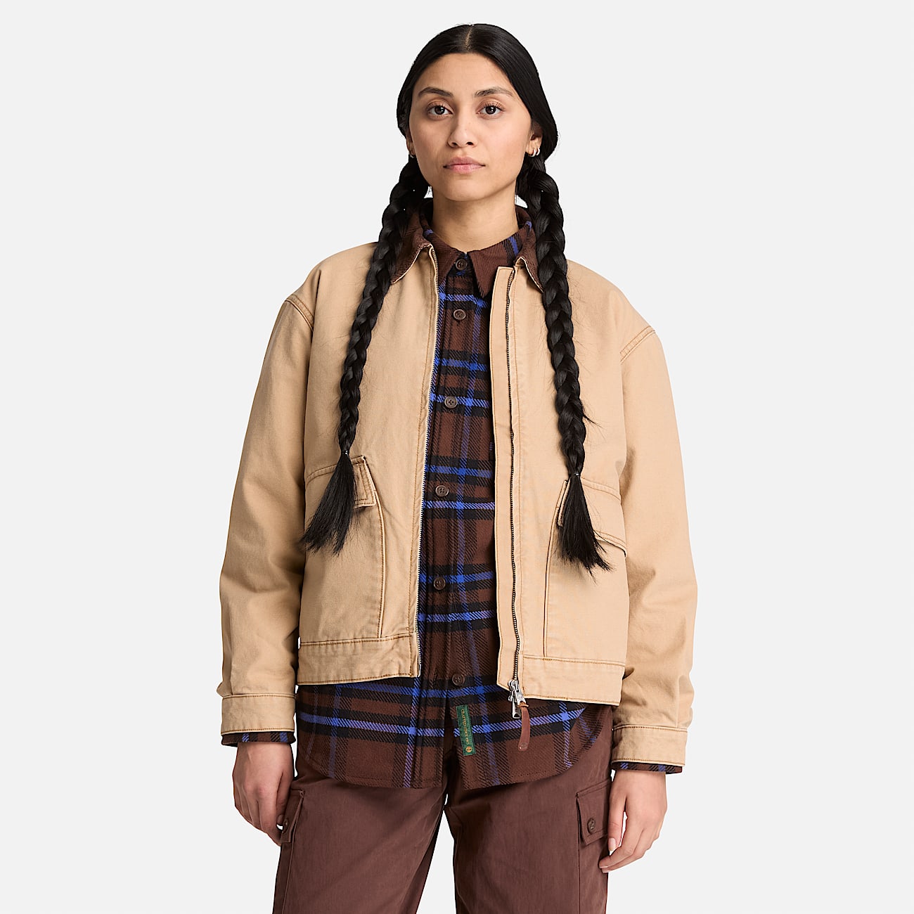 Chamarra de lona lavada Strafford 20 para Mujer TBL Marrn tierra ALT1