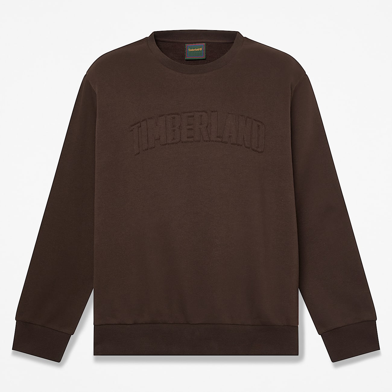Mens Wareham Logo Patch Crew Sweatshirt TBL Dark Brown HERO
