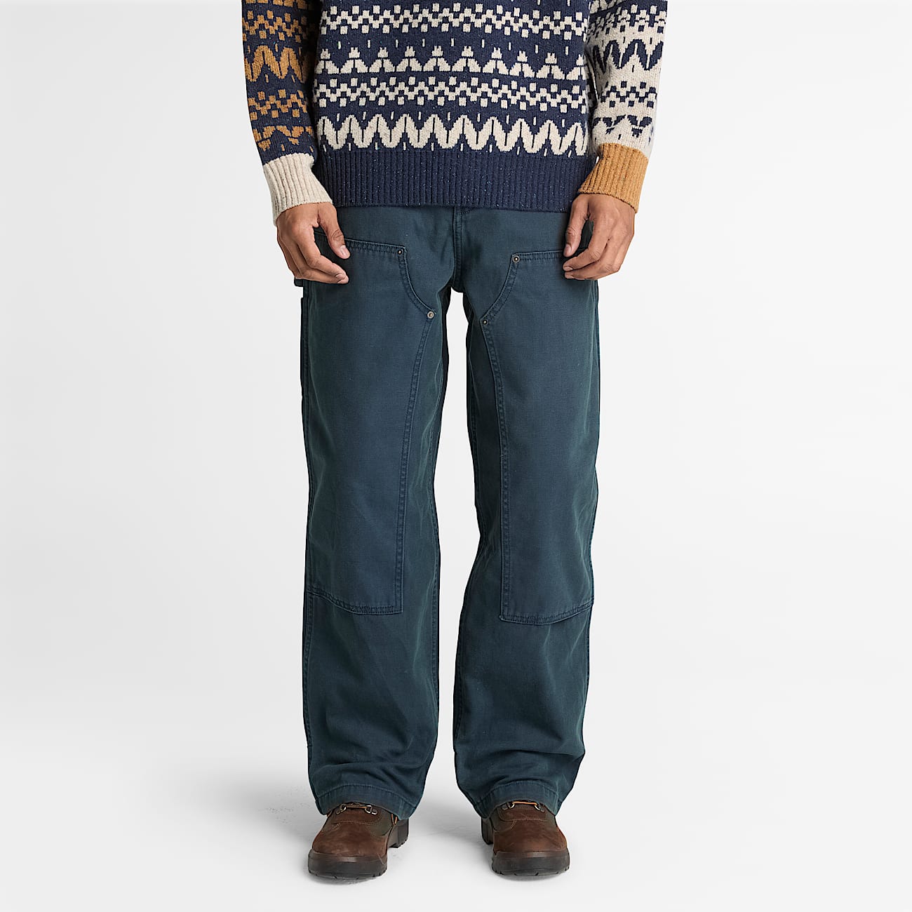 Mens Rindge Double Knee Canvas Carpenter Pant TBL Dark Navy ALT1